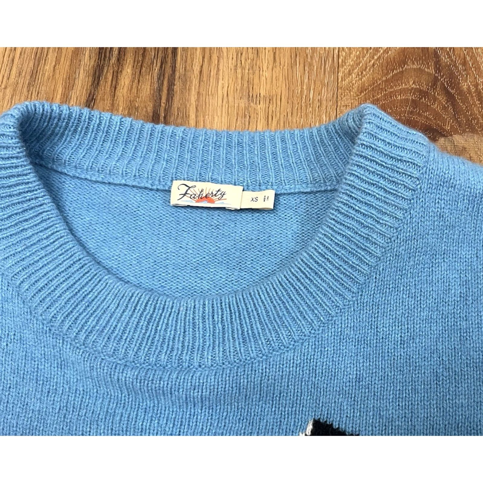 Faherty Faherty Sweater Women XS Crew Neck Wool Blend Multicolor Mountain Coaster Skier" Size XS / US 0-2 / IT 36-38 - 4 Thumbnail