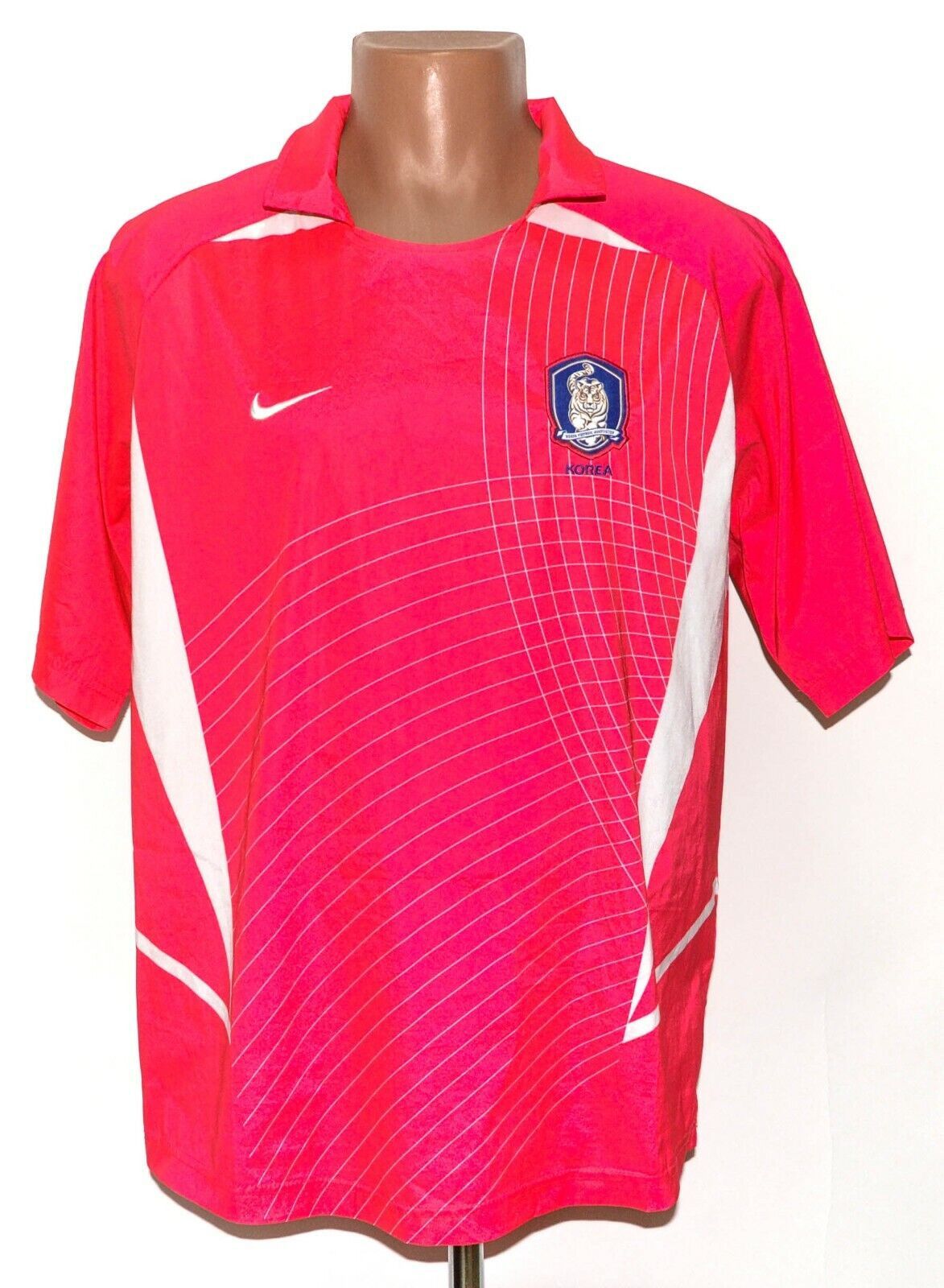 image of South Korea 2002/2003/2004 Football Shirt Jersey Nike Size L in Pink, Men's