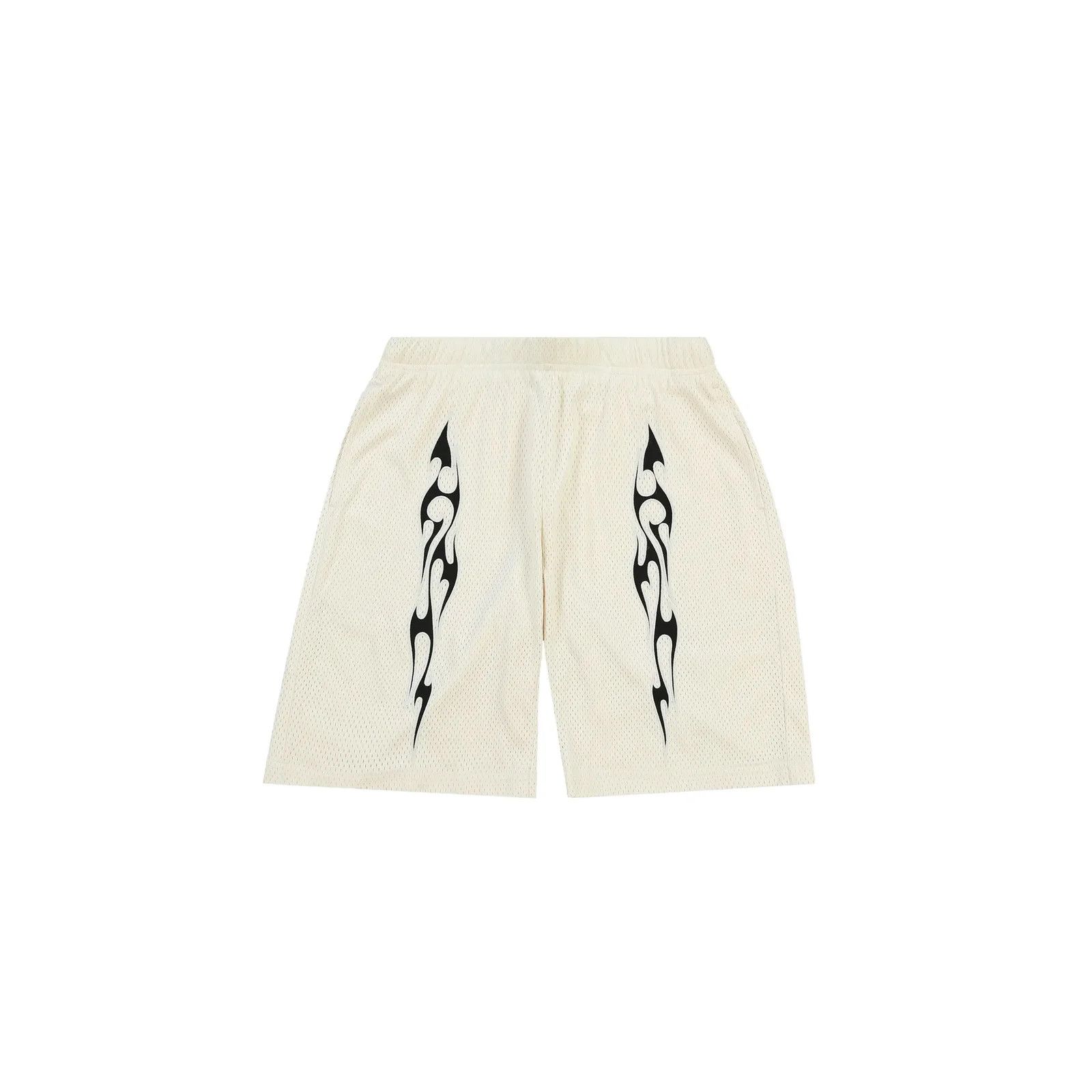 image of Pleasures Flame Mesh Shorts in White, Men's (Size 30)