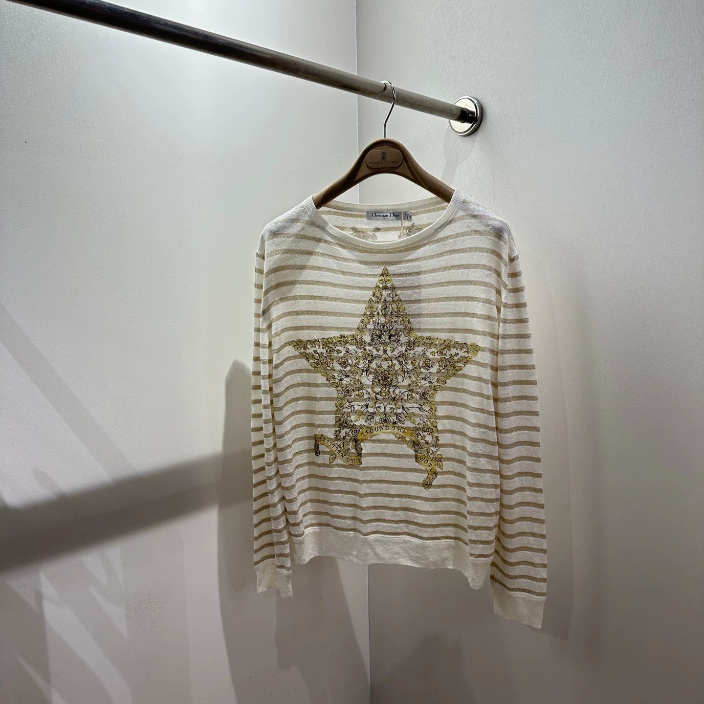Christian Dior Monsieur Dior 25SS Pentagram Stripe Linen Long Sleeve 36 Size XS / US 0-2 / IT 36-38 - 1 Thumbnail