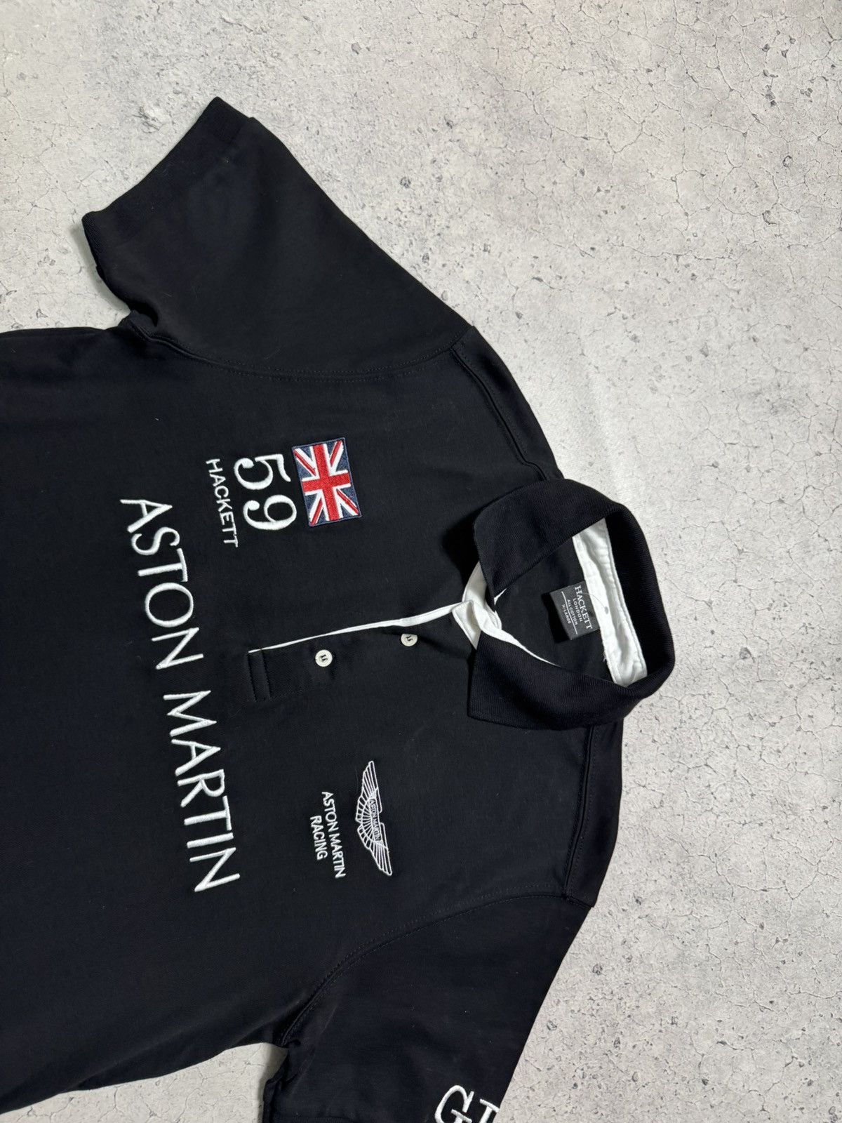 Hackett Hackett Aston Martin Racing Black Polo Shirt Size US S / EU 44-46 / 1 - 5 Thumbnail