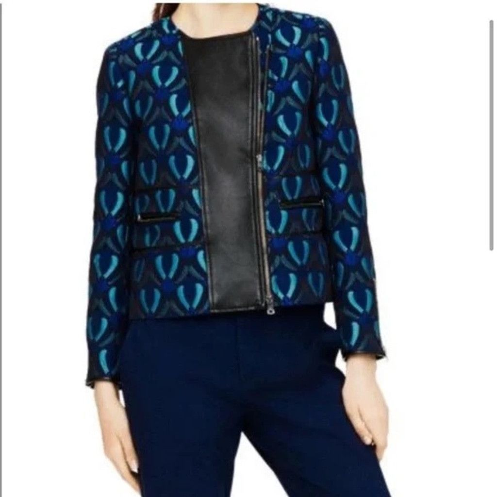 Club Monaco Club Monaco Aubrey Jacket W/ Lambskin Panel Women Size 12 Size XL / US 12-14 / IT 48-50 - 4 Thumbnail