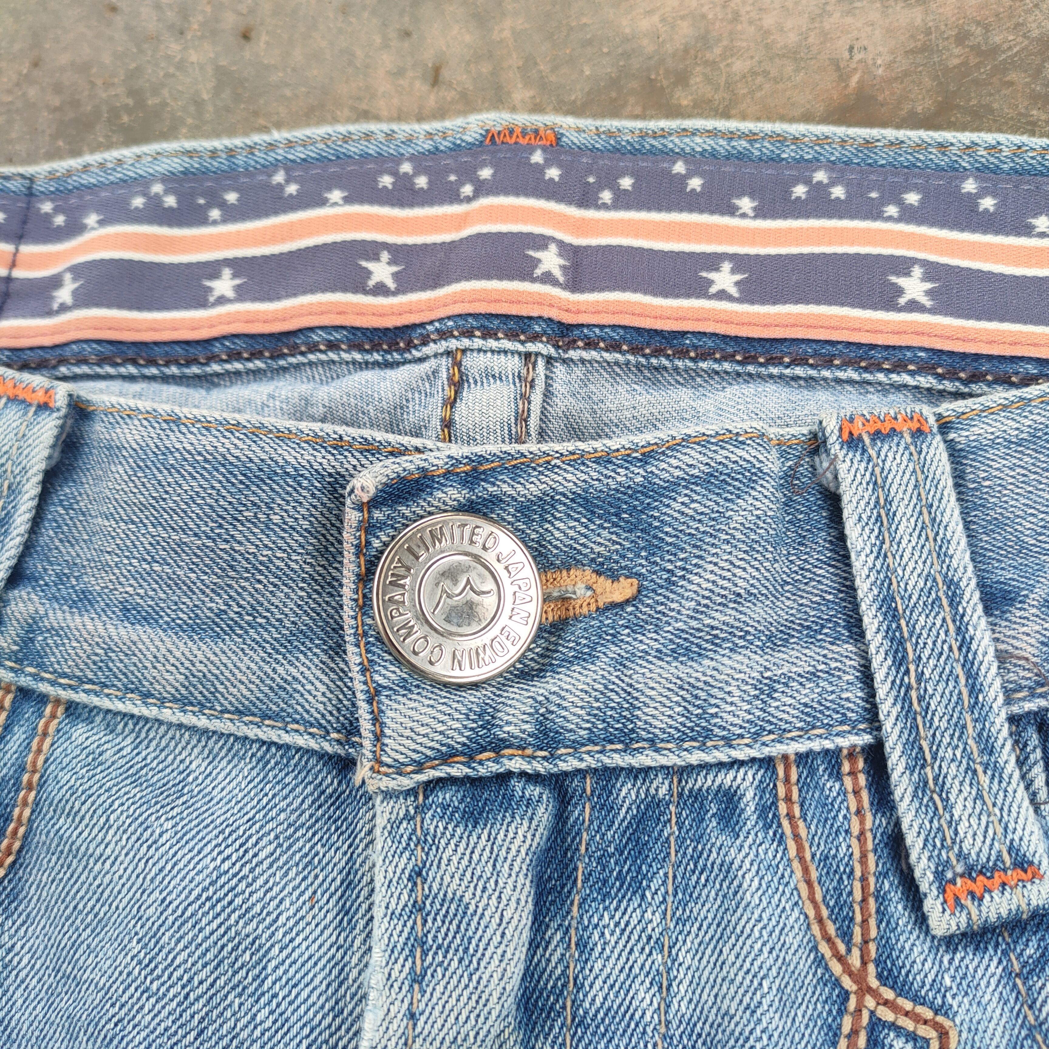 Edwin VTG EDWIN 90' BLUE TRIP FADED RIPPED JEANS DENIM PANTS Size US 36 / EU 52 - 6 Thumbnail