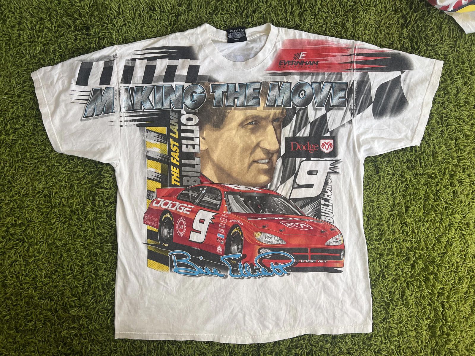 Chase Authentics Vintage AOP Bill Elliott Dodge NASCAR T-Shirt -- XL Size US XL / EU 56 / 4 - 1 Thumbnail