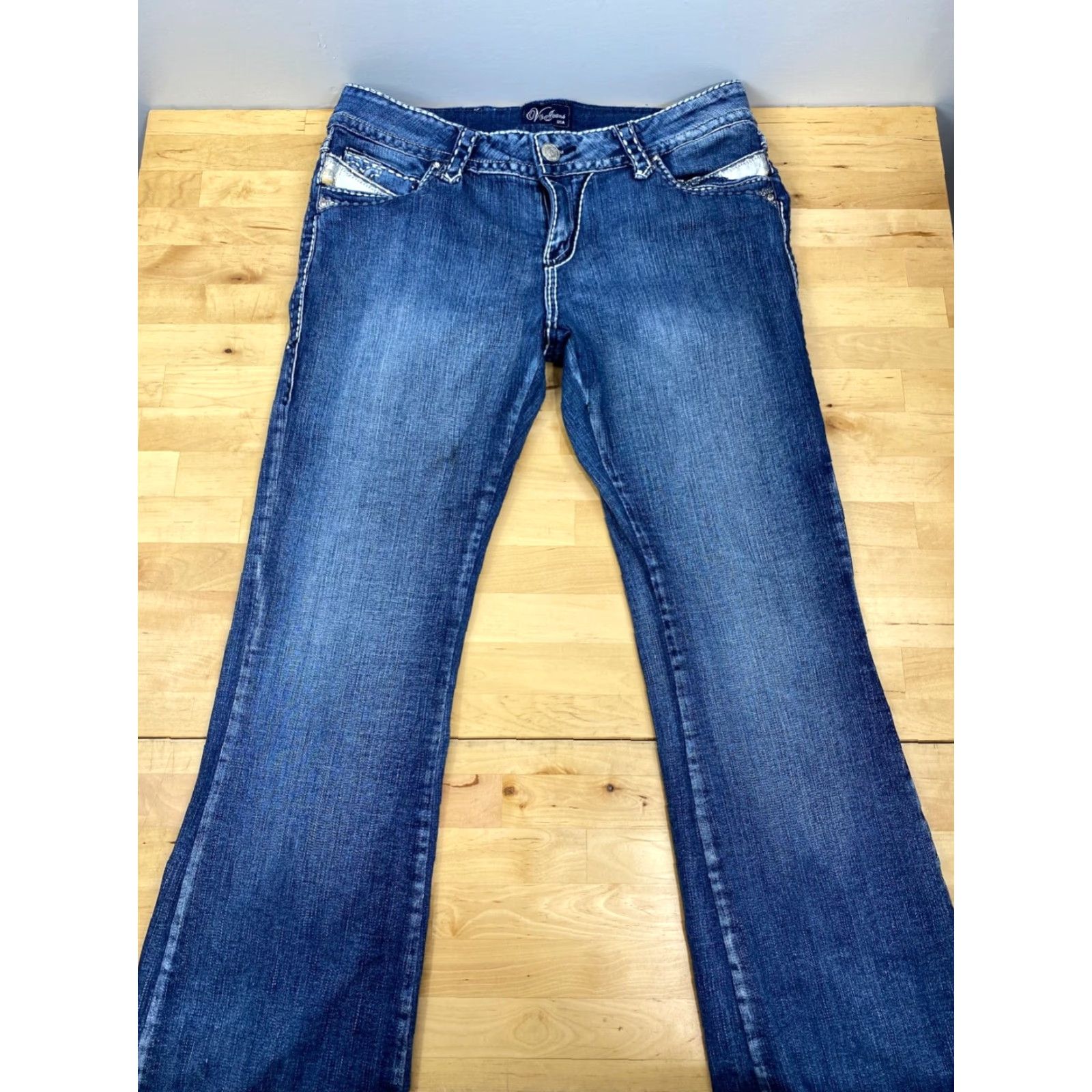Vintage Virgin Only VO Womens Jeans Denim Blue Size 11 Bootcut Regular Virgin Only VO Jeans Womens Size 11 Blue Denim Bootcut Regular Women Size 32" / US 10 / IT 46 - 2 Thumbnail