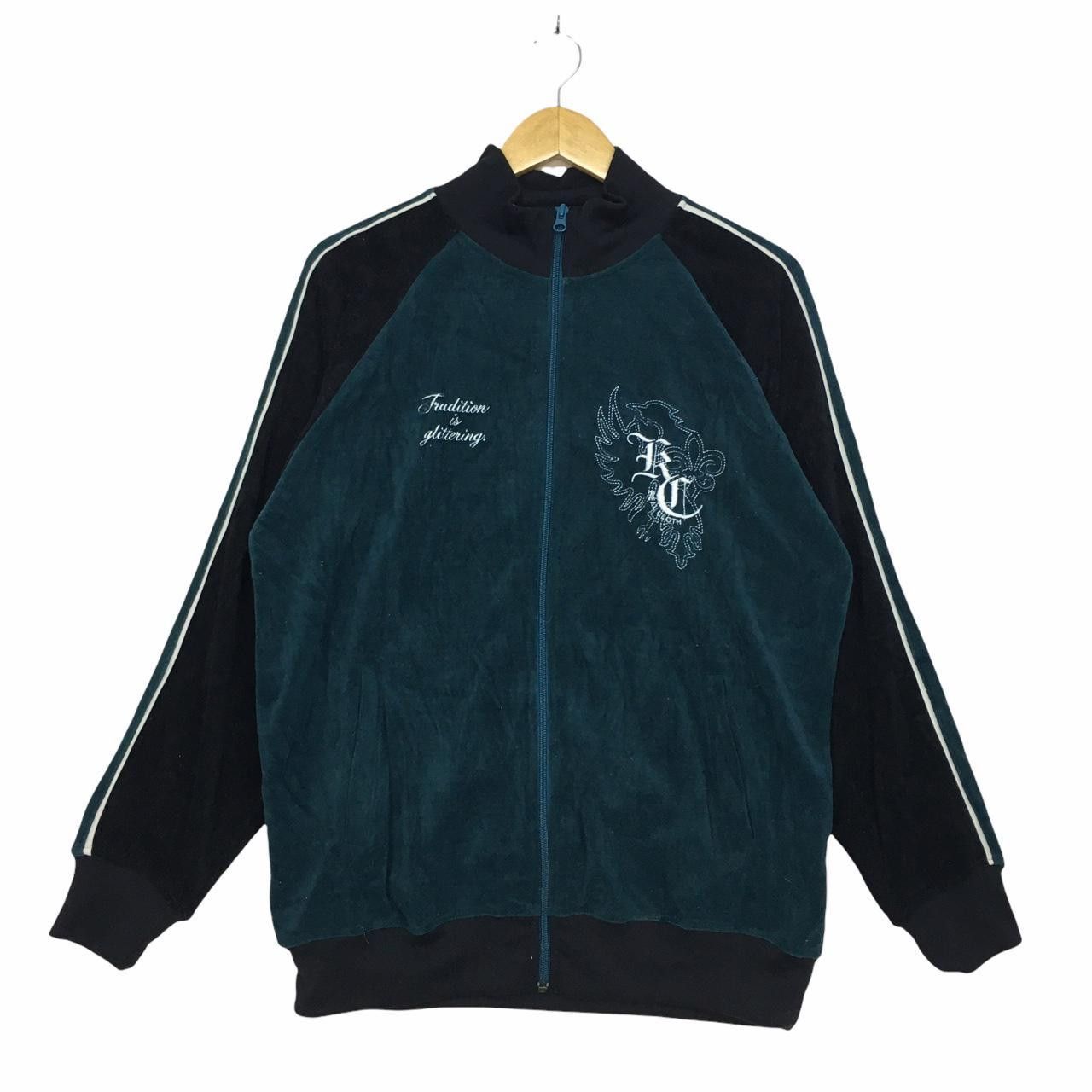 Vintage Vtg AMORE PURO Zip Up Sweater Spell Out Streetwear Size US L / EU 52-54 / 3 - 1 Thumbnail