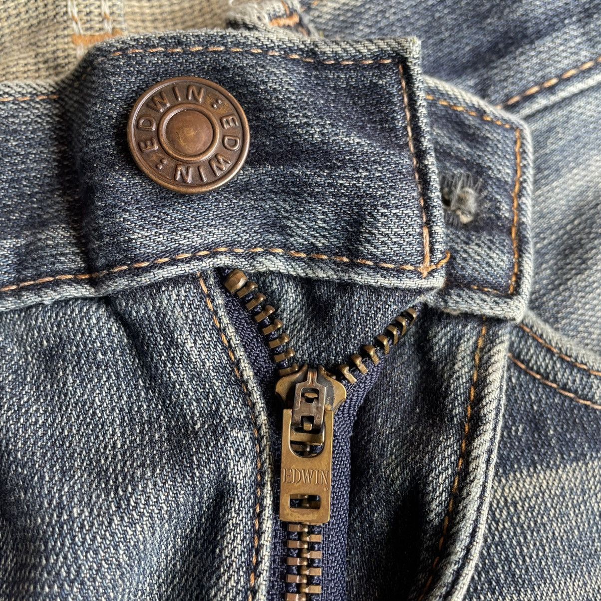 Edwin 🔥Vintage Edwin Zylon EZ503 Stoned Washed Denim Jeans Size US 35 - 10 Thumbnail
