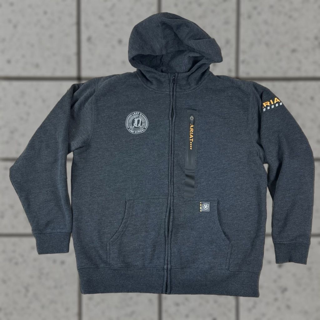 Ariat Ariat Hoodie Full Zip Workman Rebar Mens 2XL Black Zip Hooded Pockets Solid Jacket Size US XXL / EU 58 / 5 - 1 Thumbnail