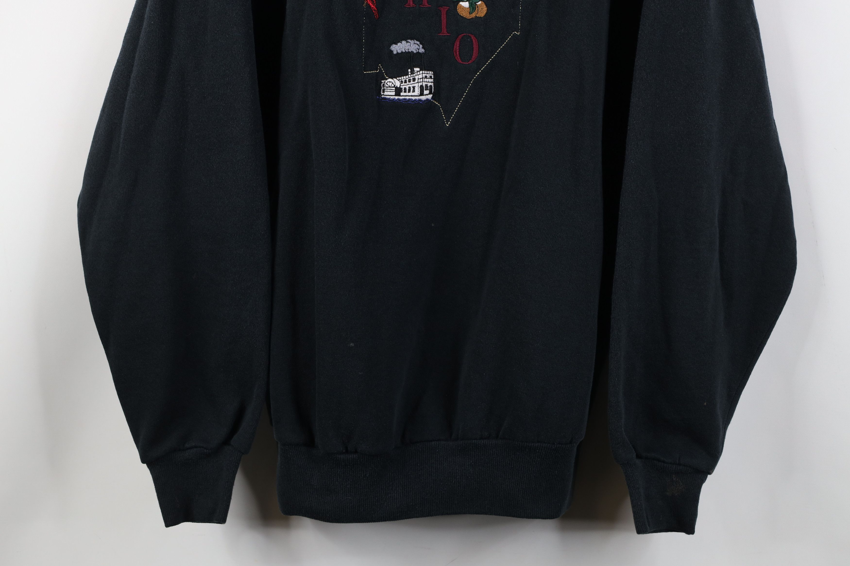 Vintage Vintage 90s State of Ohio Crewneck Sweatshirt Black USA Size M / US 6-8 / IT 42-44 - 3 Thumbnail