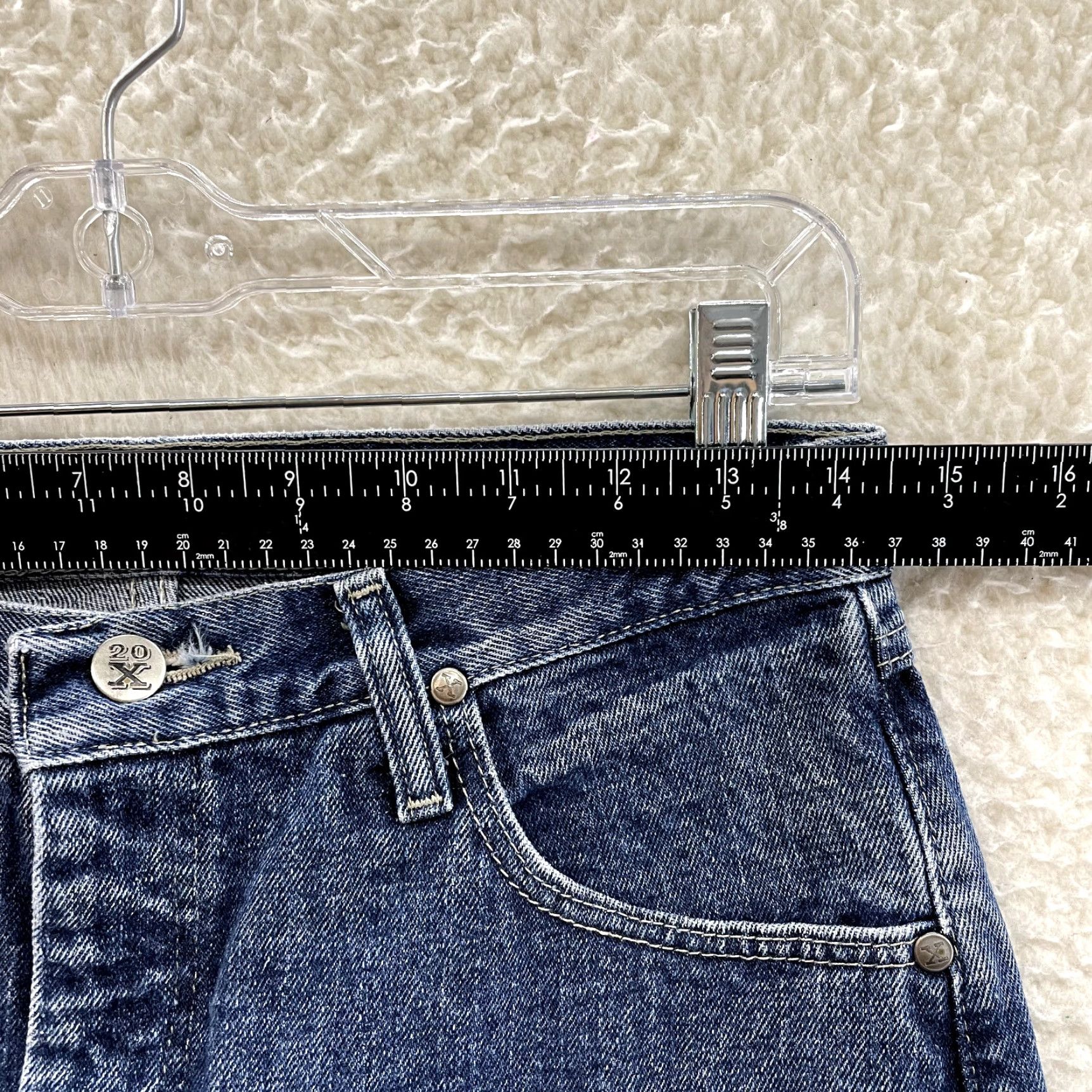 Denime VINTAGE 90s Jeans Bootcut Denim Medium Wash Long Tall Womens 8 27 28 Mid Rise Blue Size 30" / US 8 / IT 44 - 7 Thumbnail