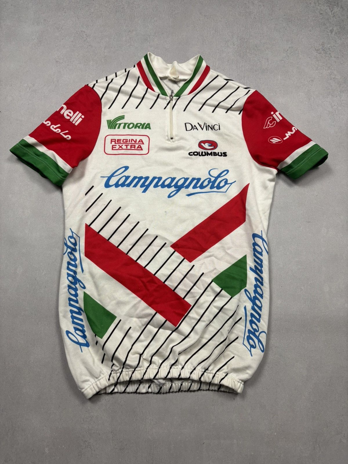 Vintage Vintage 80s Campagnolo Team Vittoria Cycling Jersey Columbus Size US M / EU 48-50 / 2 - 1 Thumbnail