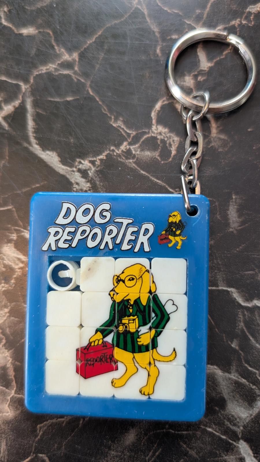 Other Vintage Dog Reporter Sliding Puzzle Keychain – 1970s Novelty Size ONE SIZE - 1 Thumbnail