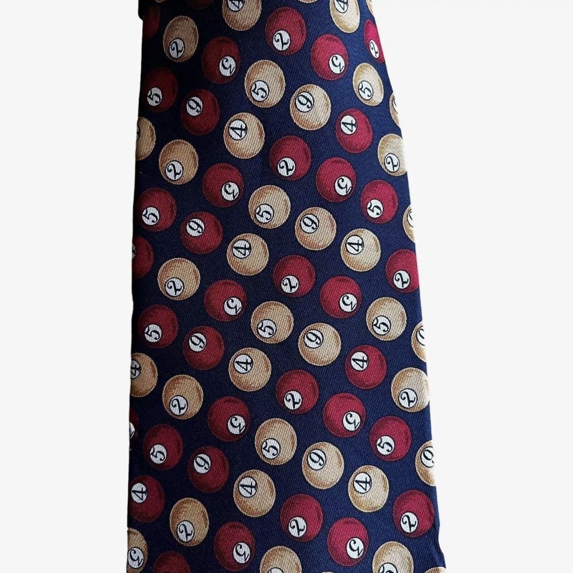 Gucci Vintage 80s Gucci Snooker Ball Silk Tie Size ONE SIZE - 3 Thumbnail
