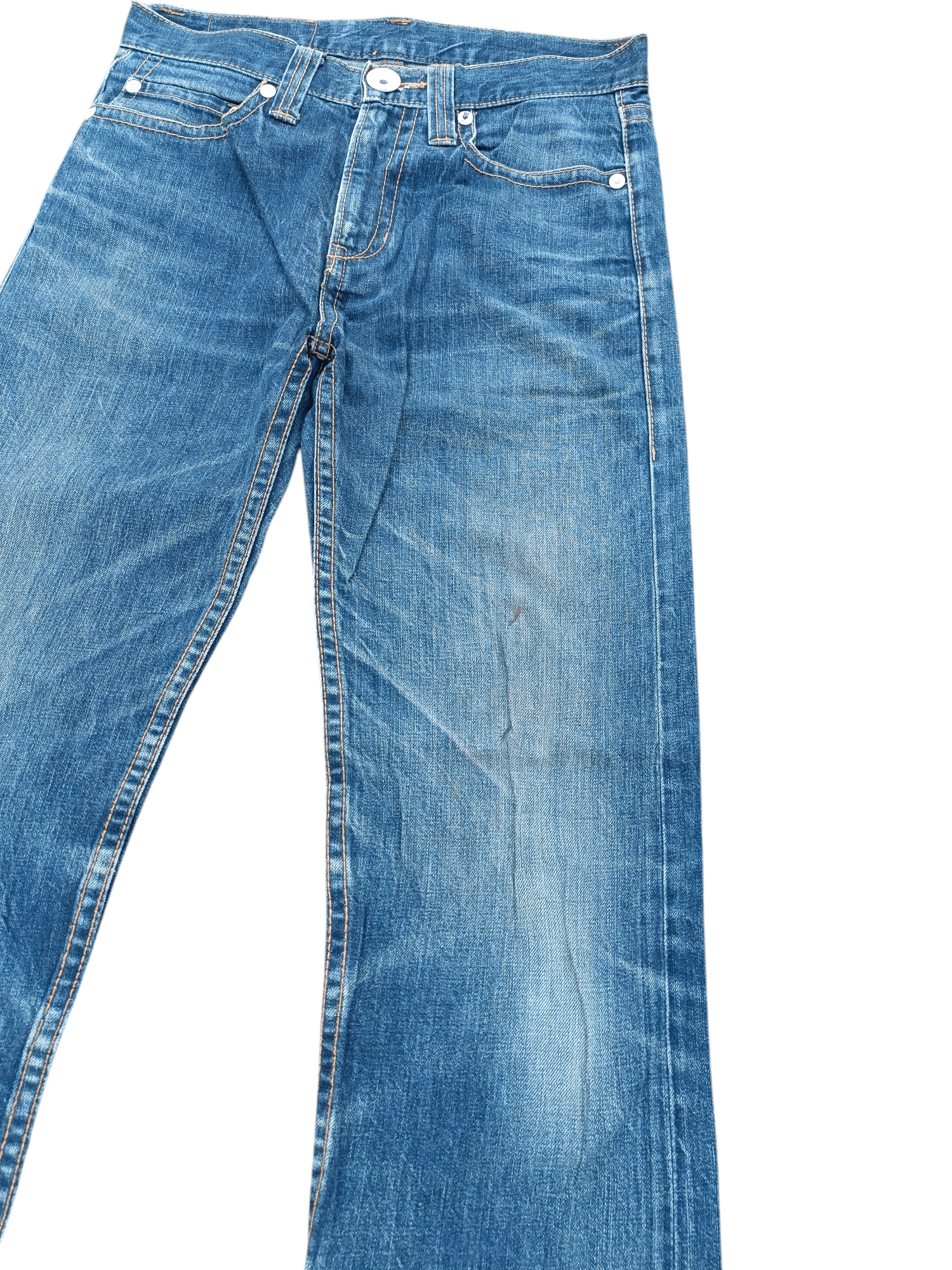 Vintage RARE 🔥 Japanese Brand Co&Lu Big Logo Print Denim Jeans Size US 31 - 3 Thumbnail