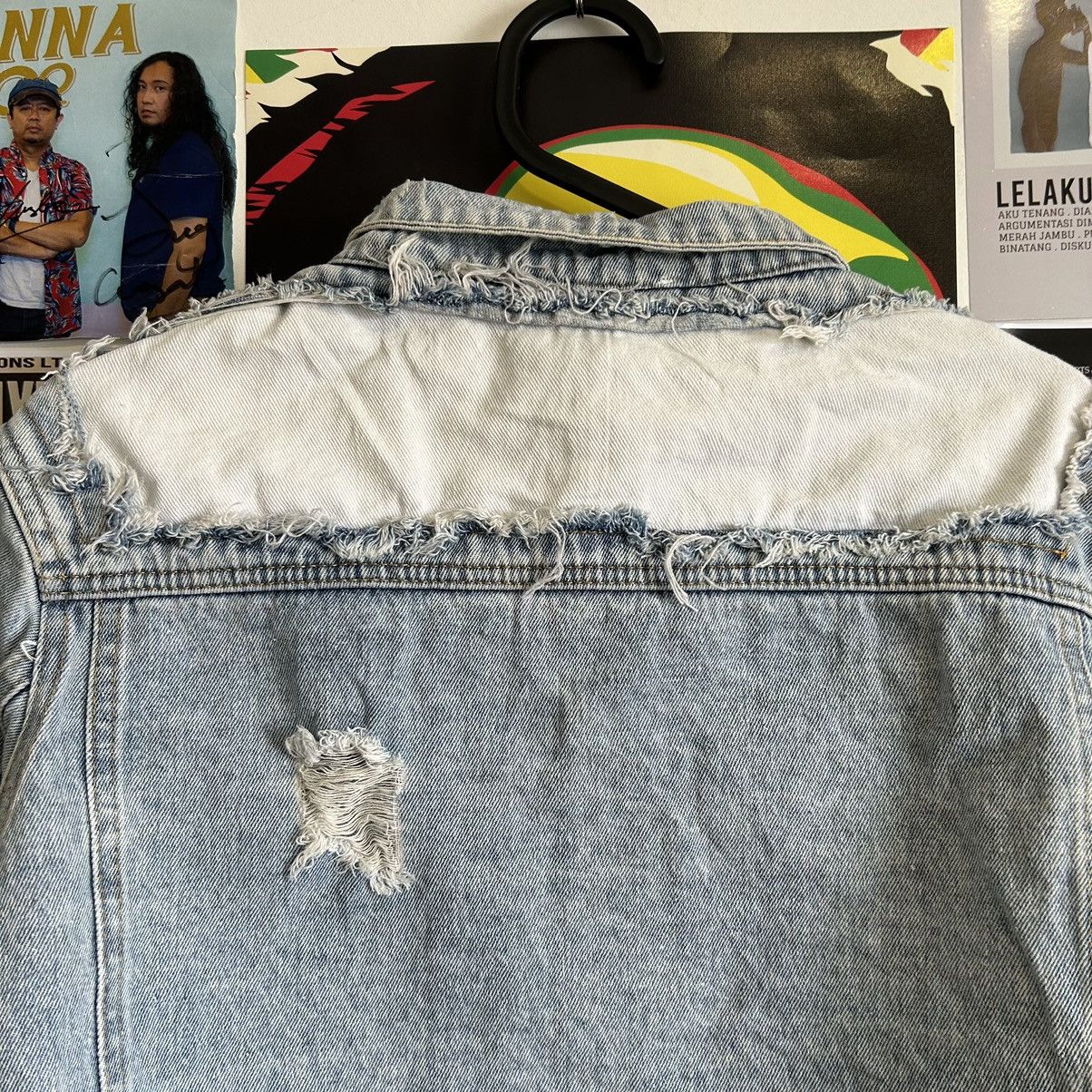 Vintage Vintage Narcissus Crop Top Distressed Denim Jacket Size L / US 10 / IT 46 - 7 Thumbnail