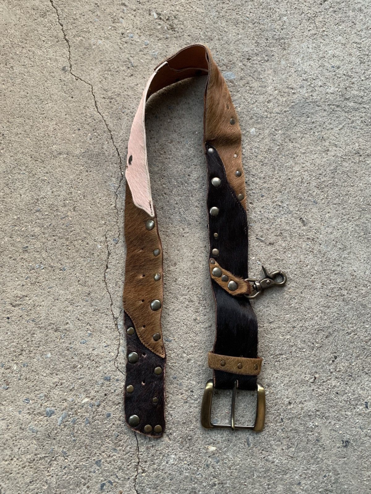 Vintage Archive* Vintage Jungle cat Studded Leather Belt Size 32 - 4 Thumbnail