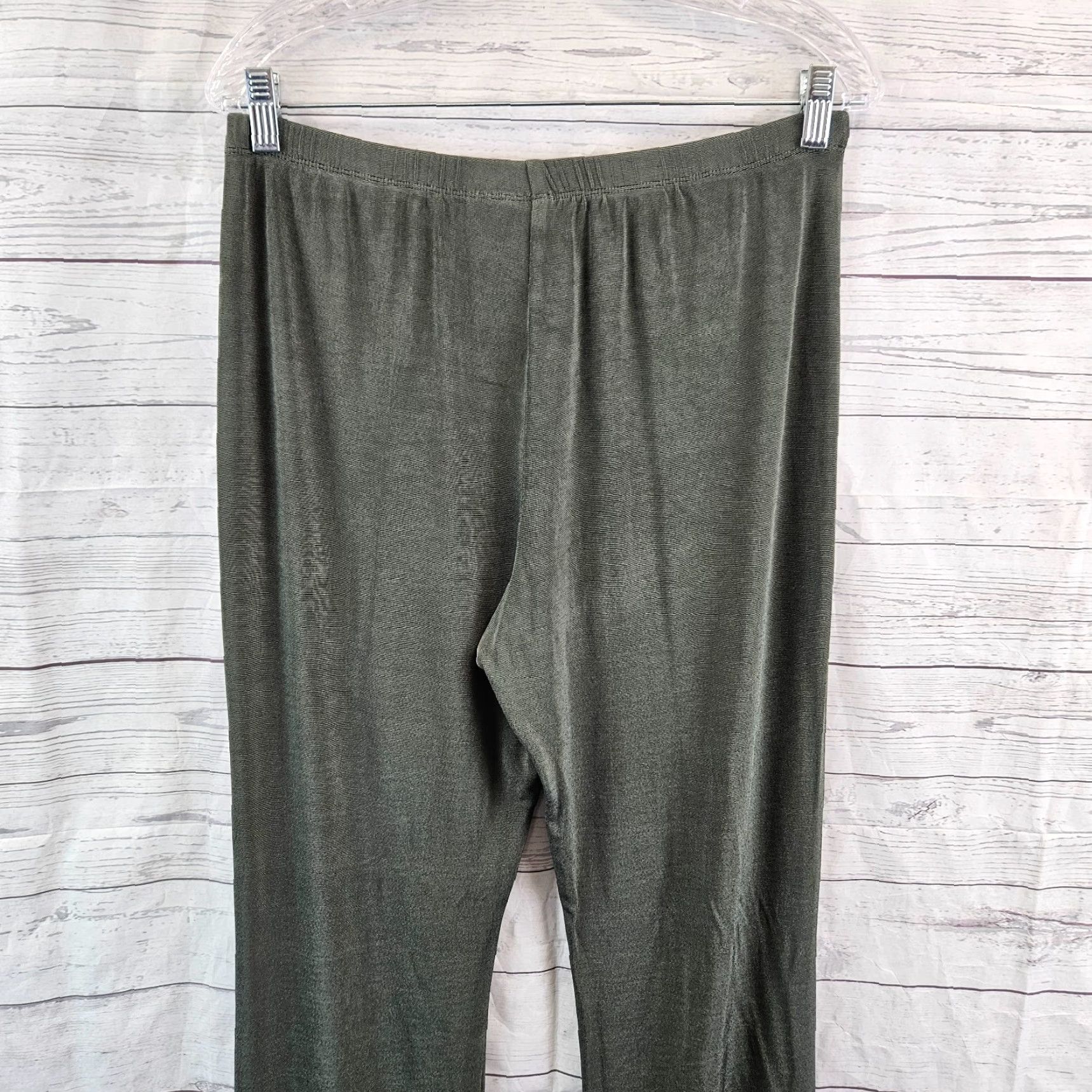 Vintage Chico's Travelers Womens Pants L Green Pull On High Rise Slinky Adult Size 36" / US 14 / IT 50 - 4 Thumbnail