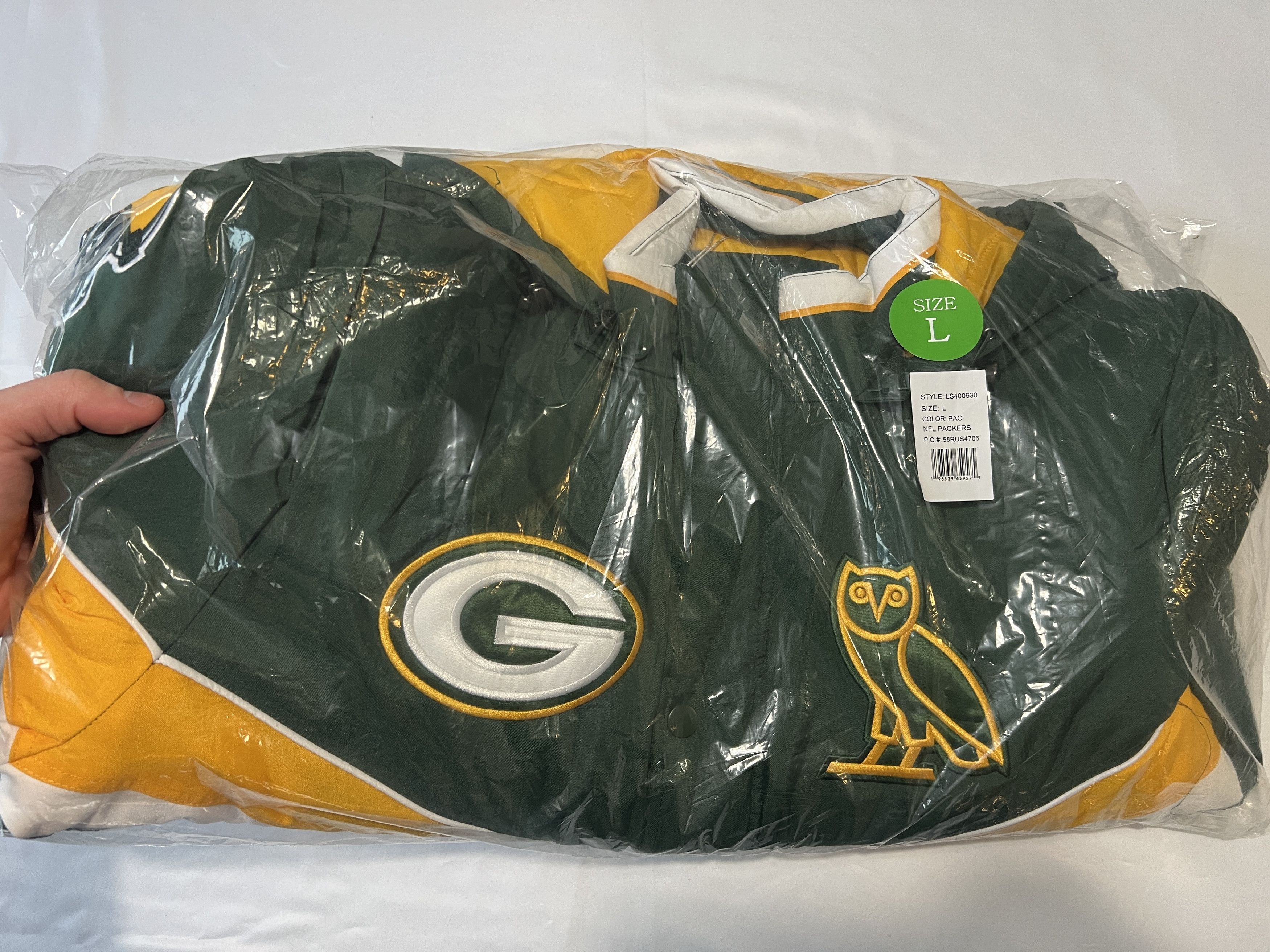 Drake OVO x NFL GREEN BAY PACKERS STARTER® SIDELINE PUFFER JACKET Size US L / EU 52-54 / 3 - 10 Thumbnail