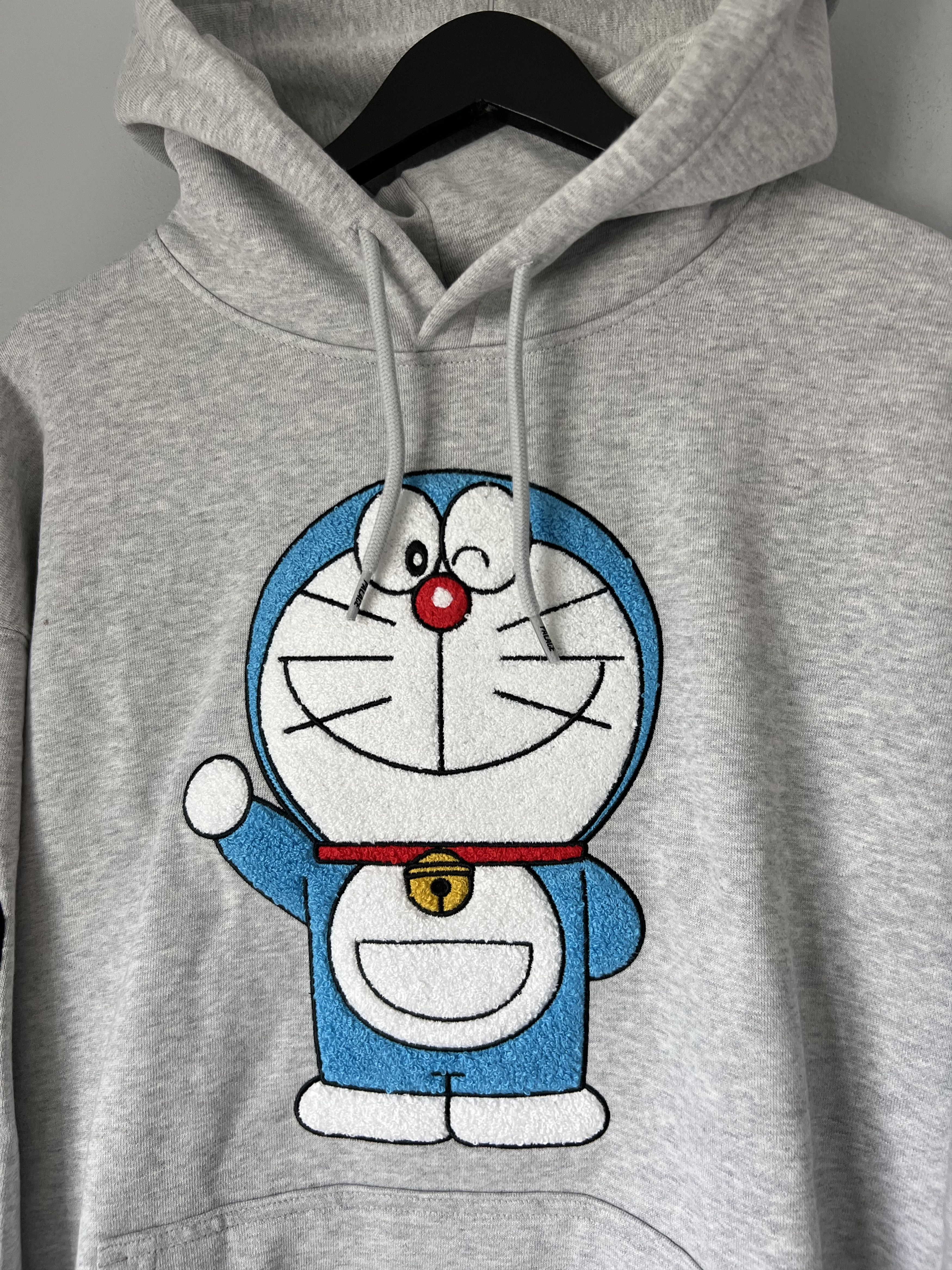 Palace Doraemon Hoodie in Grey Marl
