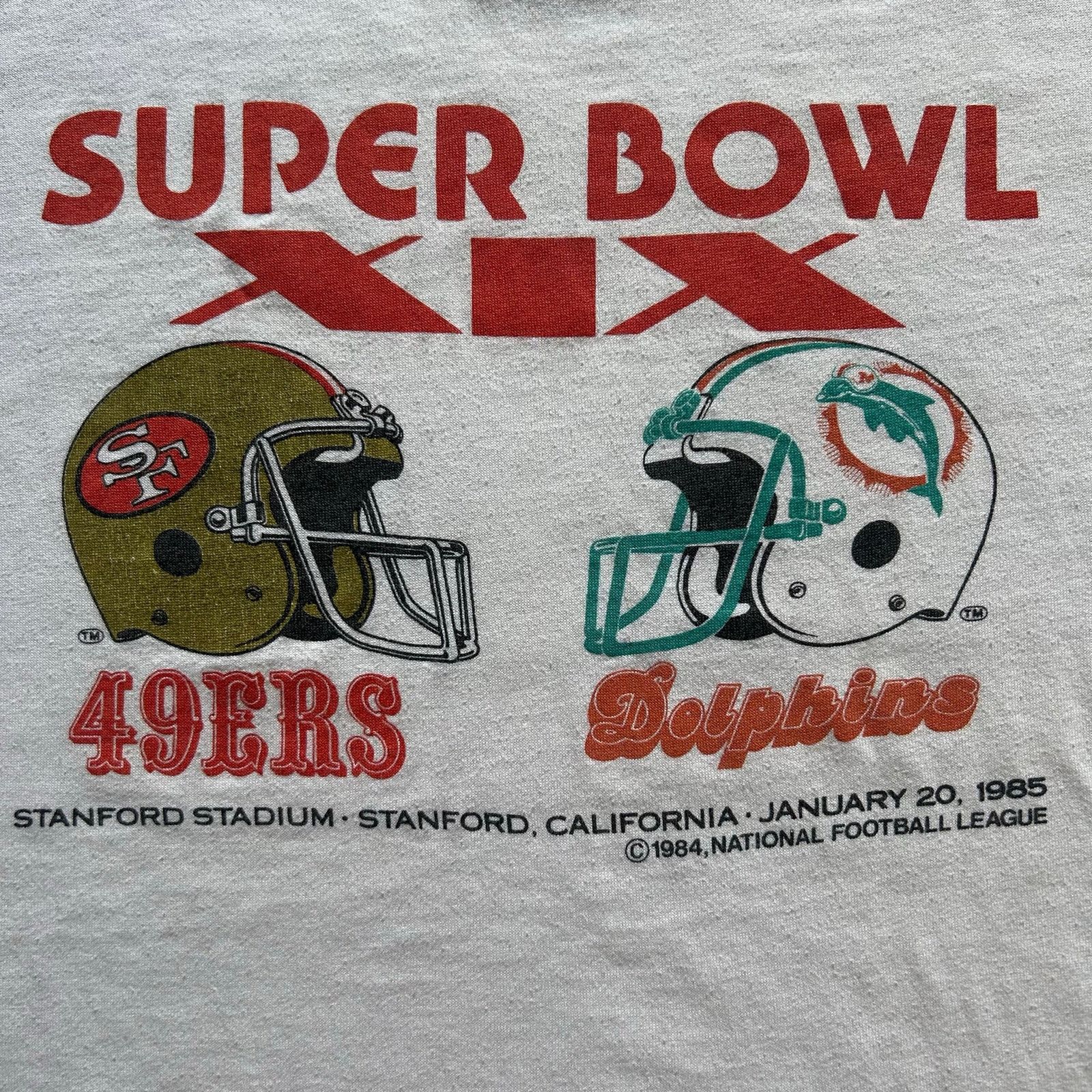 Other Vintage 1984 logo 7 Super Bowl XIX 49ers vs Dolphins T-Shirt Size US L / EU 52-54 / 3 - 1 Thumbnail