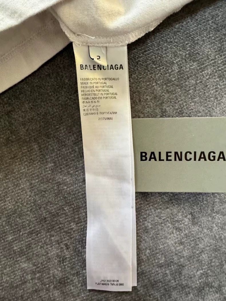 Balenciaga Balenciaga Grey tape embroidered logo short sleeves Size US M / EU 48-50 / 2 - 5 Thumbnail