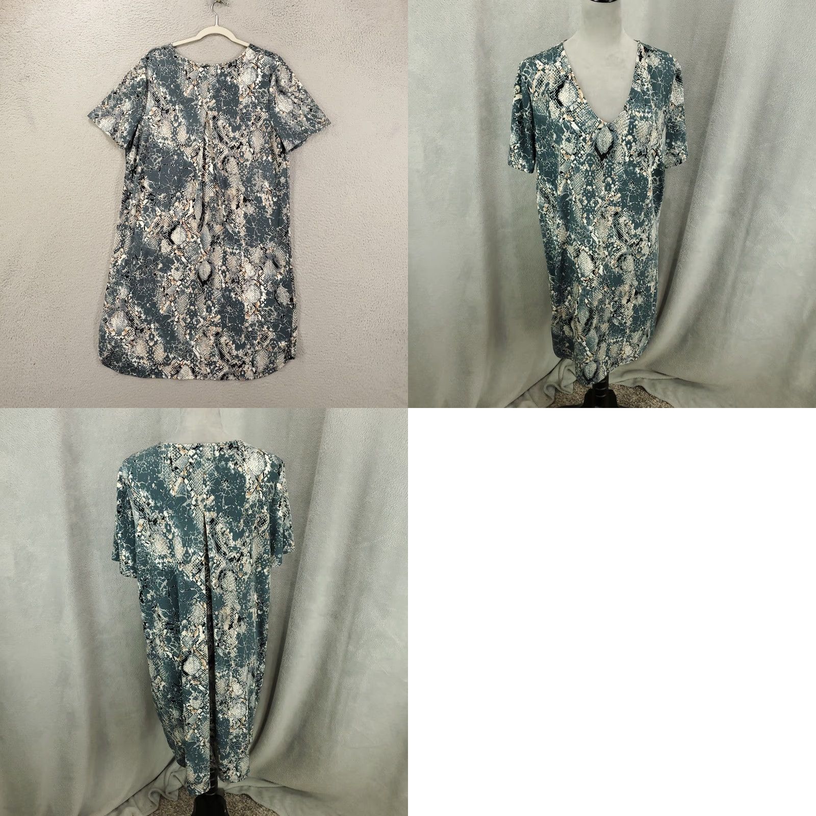 Christian Siriano Snakeskin Womens Dress Size XL Pullover Stretchy Snake Skin Animal Print Pattern Size L / US 10 / IT 46 - 8 Thumbnail