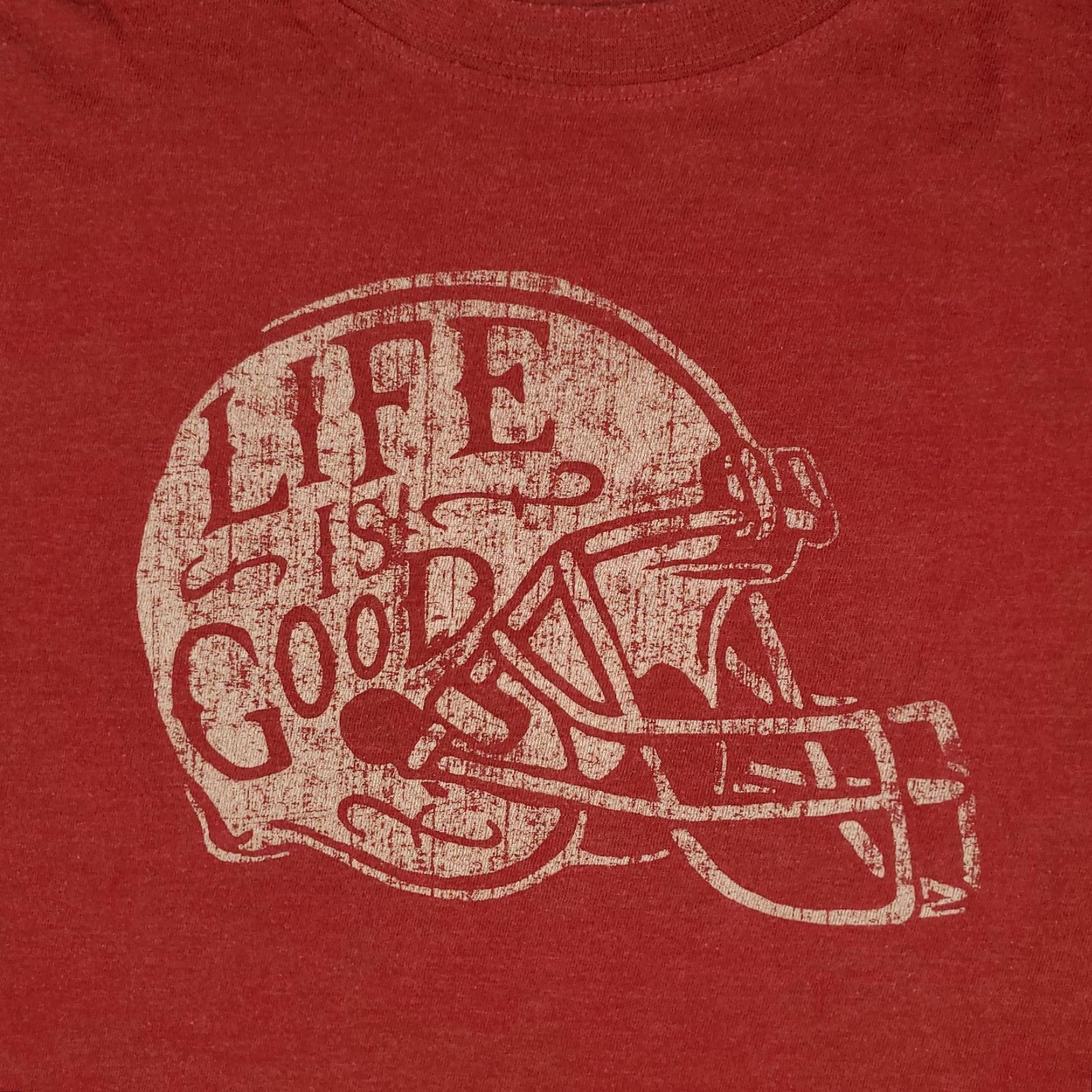 Life is Good Life Is Good T-Shirt Mens Large Red Graphic Casual Crew Neck Short Sleeve Size US L / EU 52-54 / 3 - 2 Thumbnail