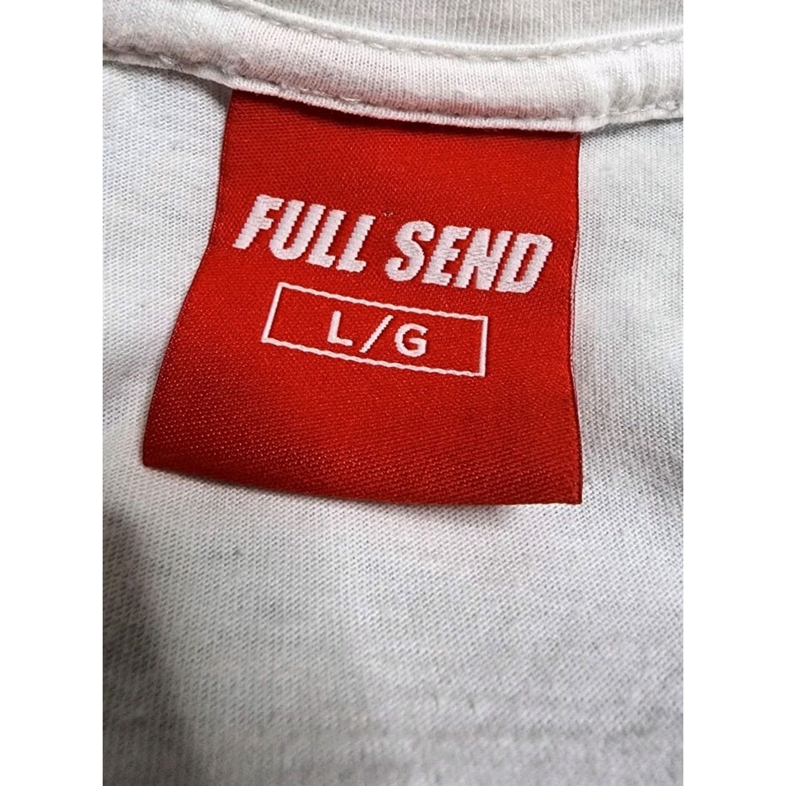 Vintage Mens FULL SEND Sunset T Shirt Crew Neck Short Sleeve White Cotton Knit Logo L Mens Size US L / EU 52-54 / 3 - 6 Thumbnail