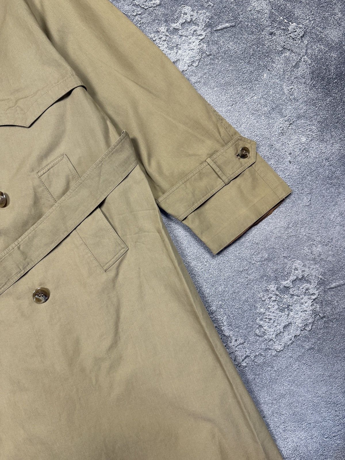 Herno × Vintage Vintage Herno Navy Trench Coat Jacket Size US L / EU 52-54 / 3 - 4 Thumbnail
