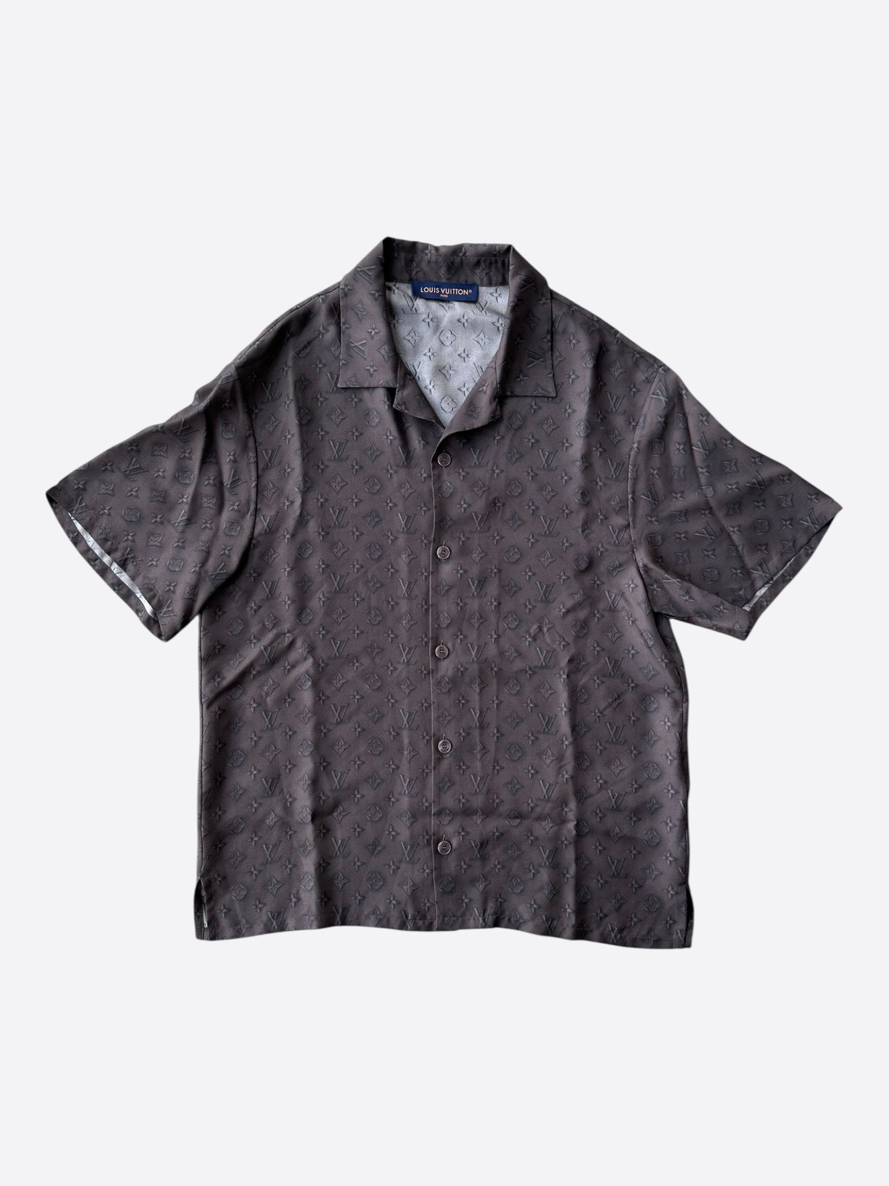 Louis Vuitton Louis Vuitton Brown Monogram Silk Button Up Shirt Size US S / EU 44-46 / 1 - 1 Thumbnail