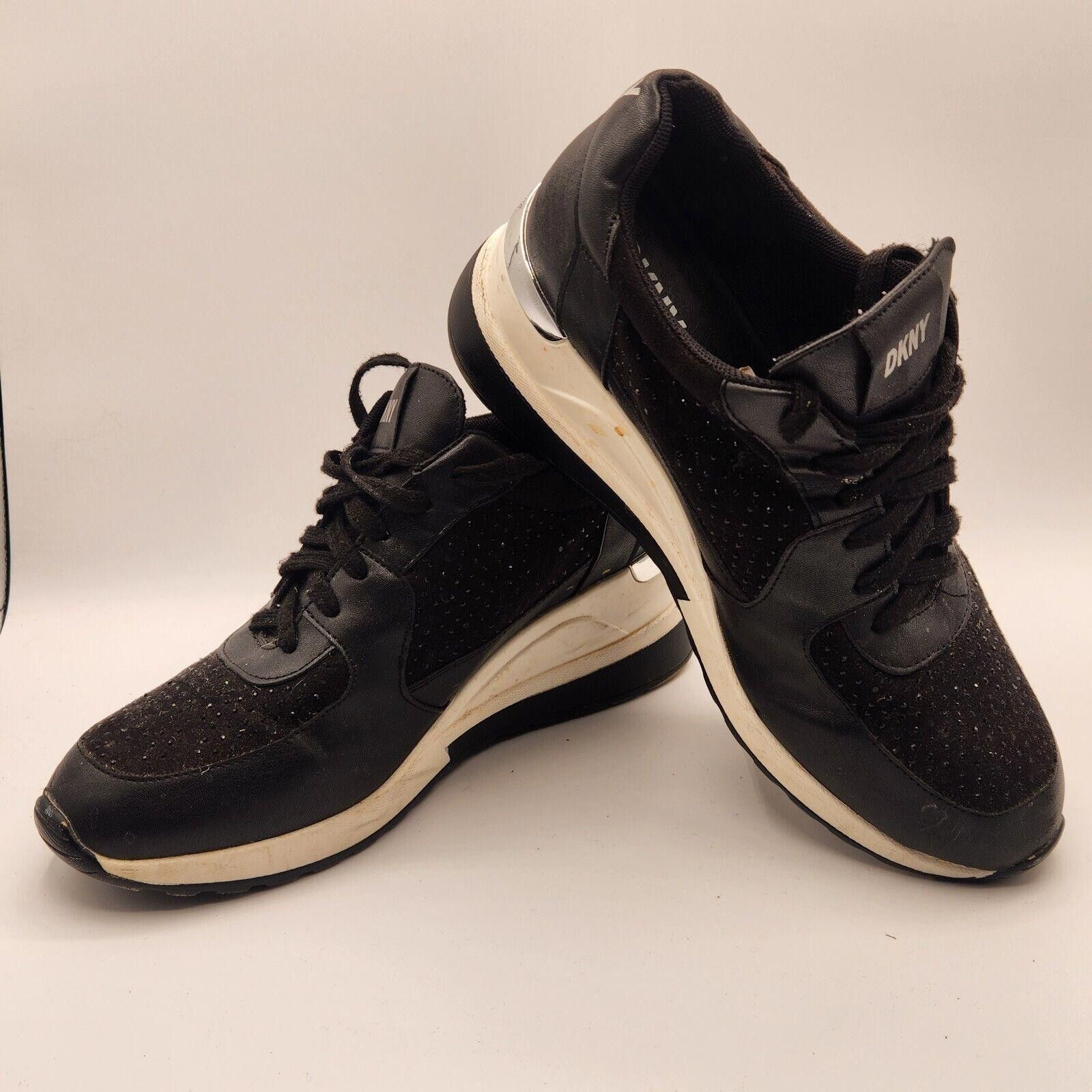 DKNY DKNY Womens Wedge Sneaker Trainers Size 11 Black Size US 11 / IT 41 - 1 Thumbnail