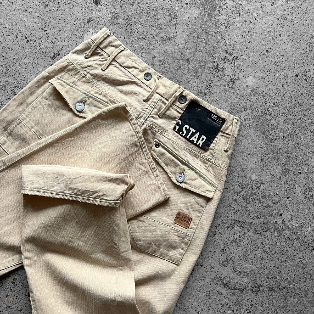 G-Star G-Star Raw Womens Beige Lock Loose Ice Twill Denim Jeans Y2K Size 27" / US 4 / IT 40 - 6 Thumbnail