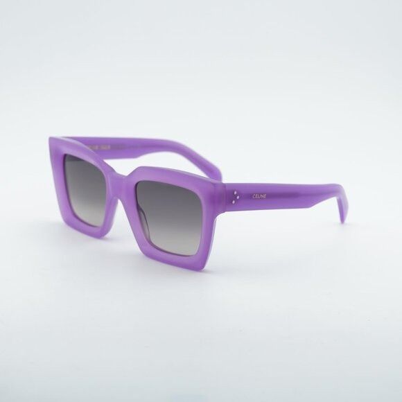 Celine Celine CL40130I 78F Sunglasses Shiny Purple Square Frame Size ONE SIZE - 1 Thumbnail