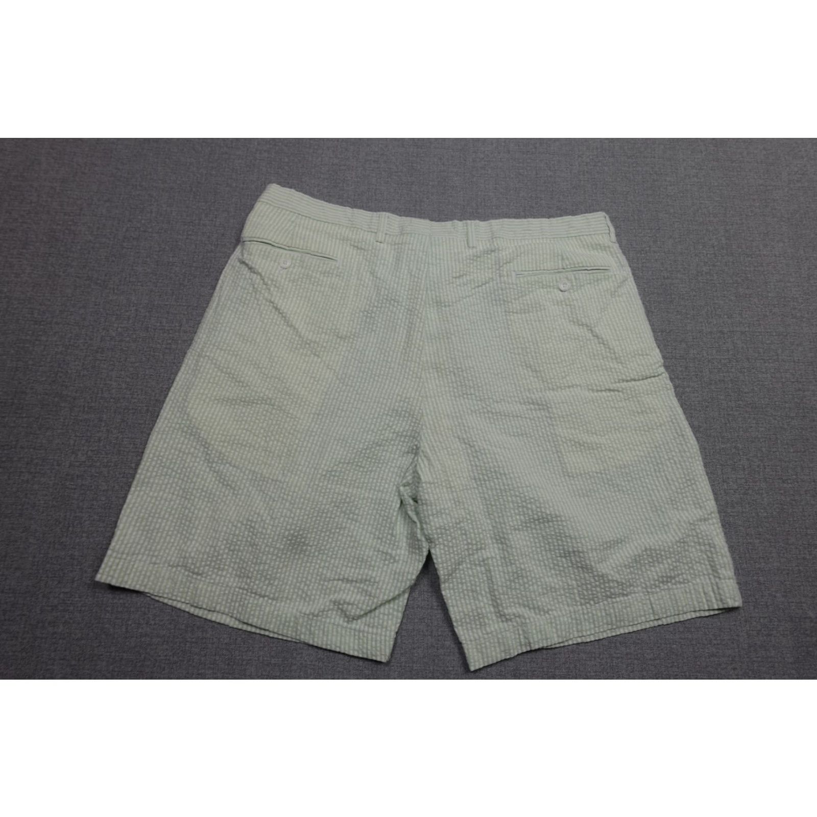 Peter Millar Peter Millar Seersucker Shorts Mens 42 Yellow Stripe Chino Golf Pleated Shorts Size US 42 / EU 58 - 4 Thumbnail