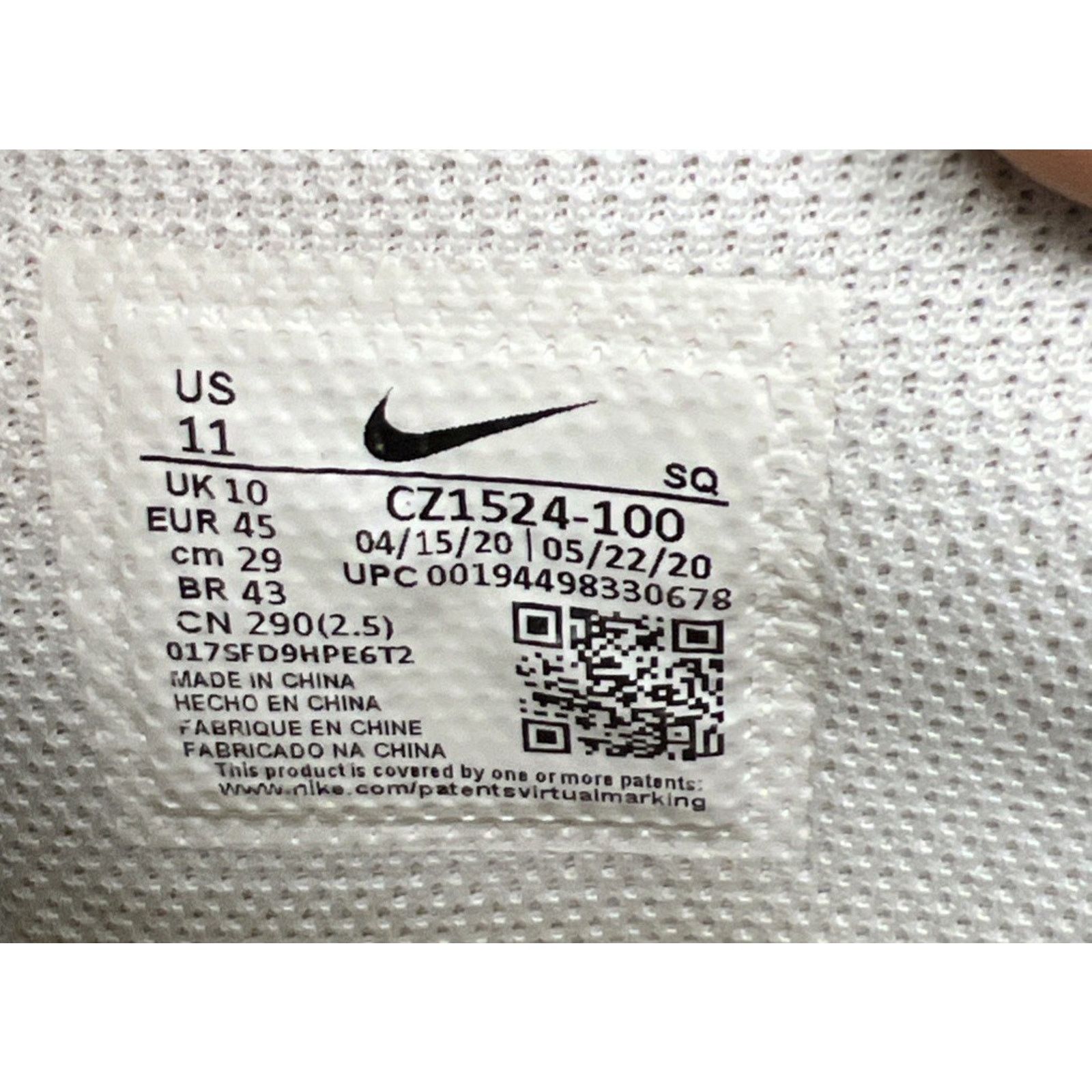 Nike Nike Air Force 1 Crater Mens DH2521-100 White Sneakers Sz 11 Size US 11 / EU 44 - 12 Thumbnail
