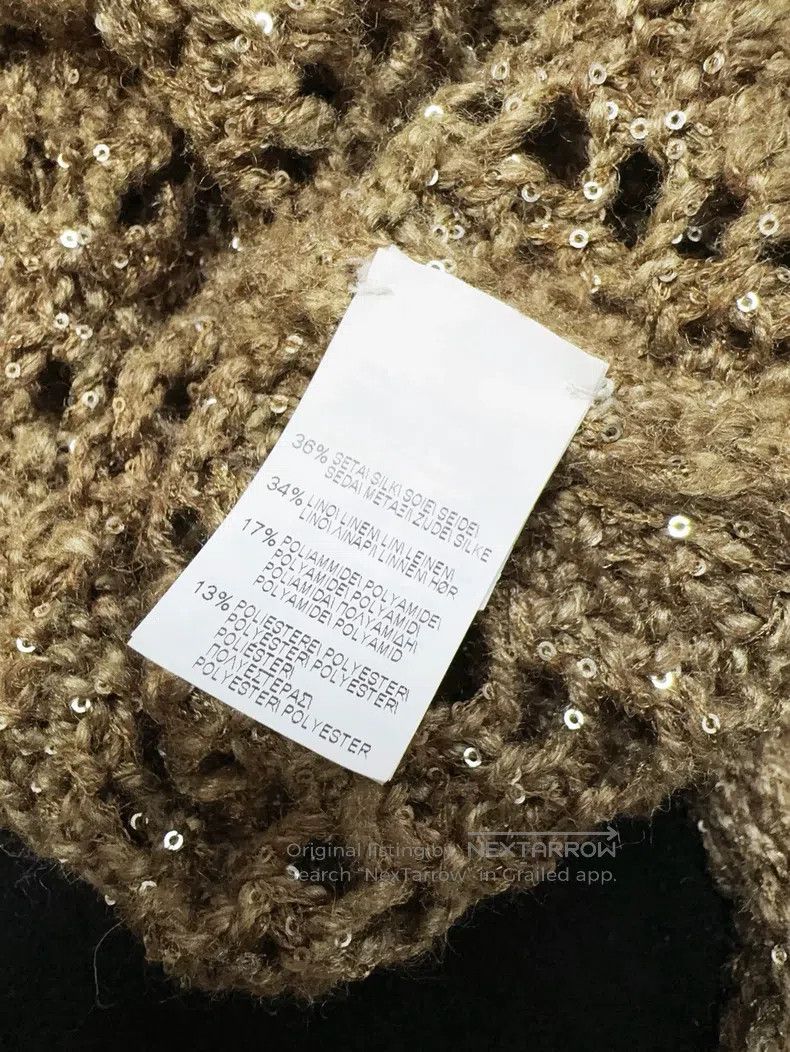 Brunello Cucinelli Brunello Cucinelli Caramel Openwork Sequin Long Sleeve Loo Size S / US 4 / IT 40 - 7 Thumbnail