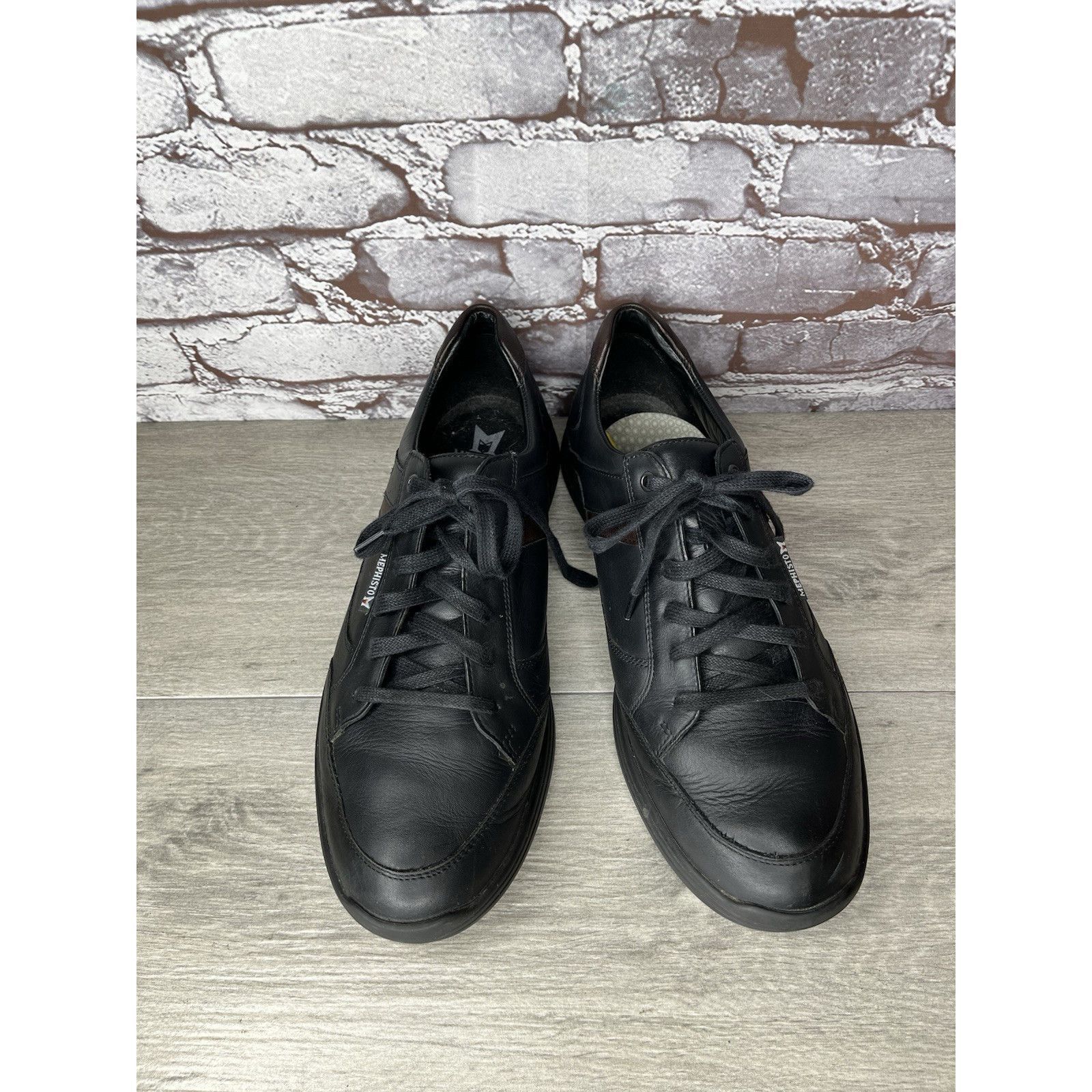 Mephisto MEPHISTO Frank GoWing Black Leather Lace Up Sneakers Shoes M Size US 11.5 / EU 44-45 - 12 Thumbnail