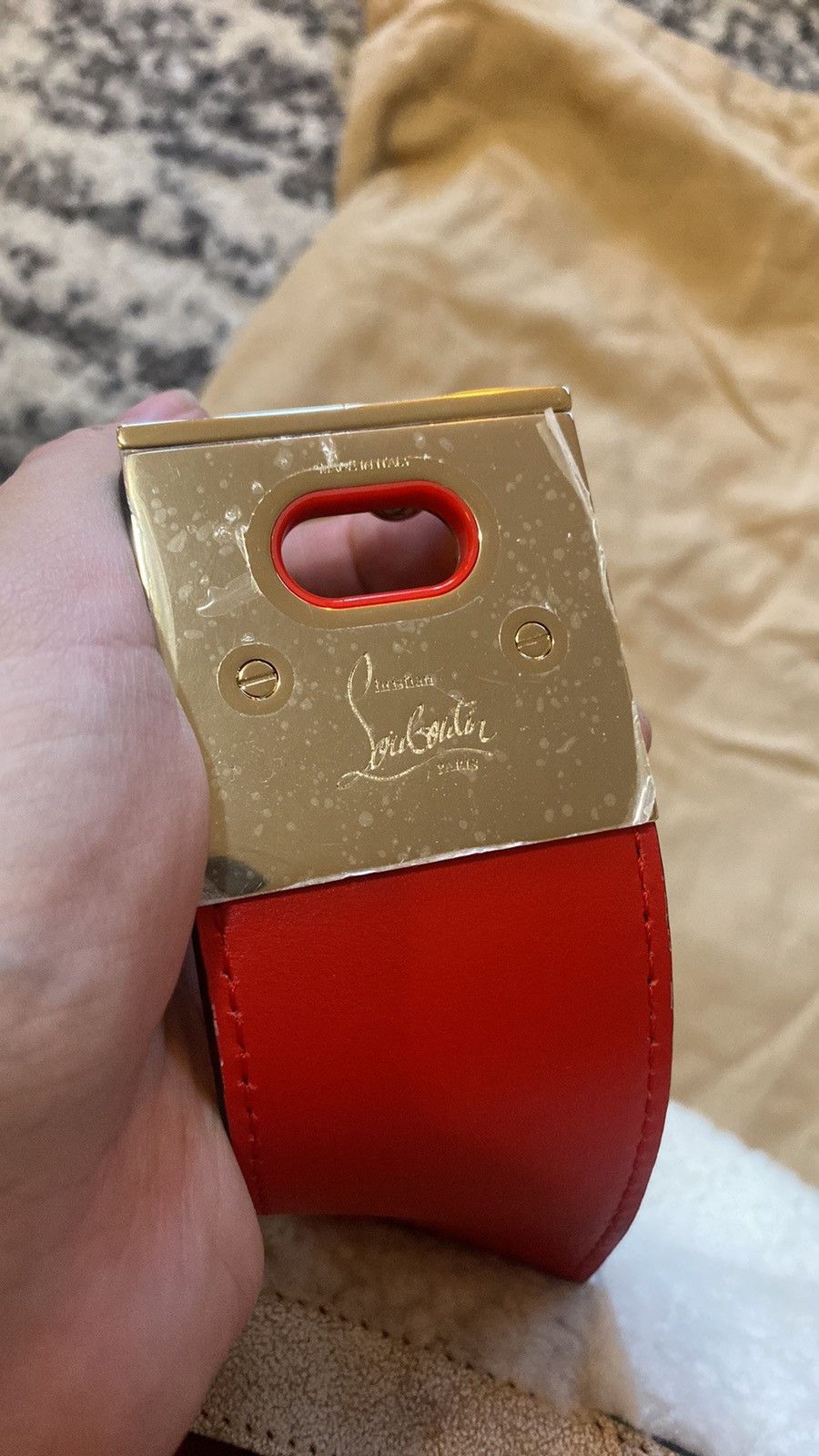 Christian Louboutin Carasky Mini Genuine Shearling Bag