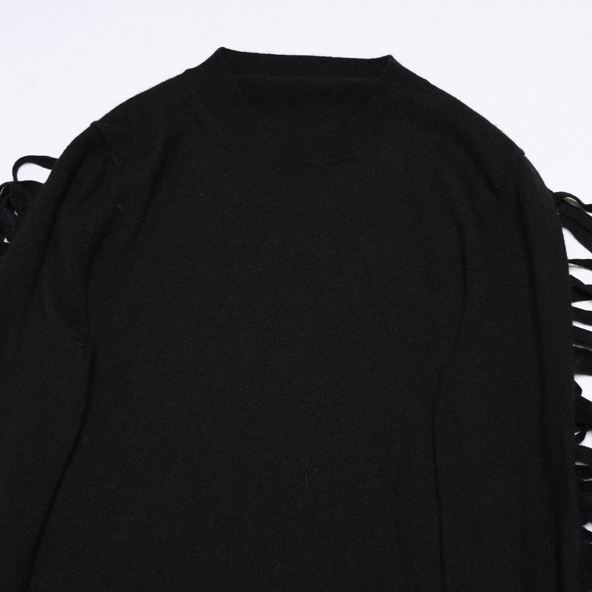 Maison Margiela Maison Margiela MM6 Long Sweater Black Fringe Tunic Dress Size S / US 4 / IT 40 - 4 Thumbnail