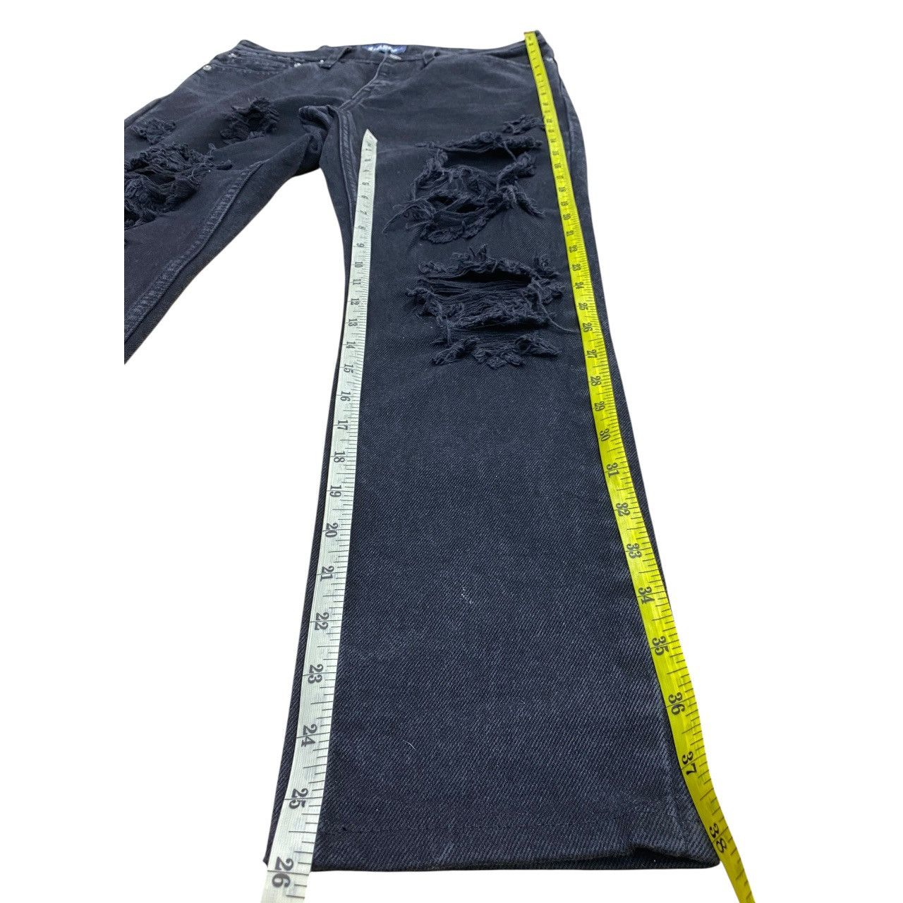 Xlarge Black Japanese X-Large Distress Style Jeans Size US 31 - 10 Thumbnail