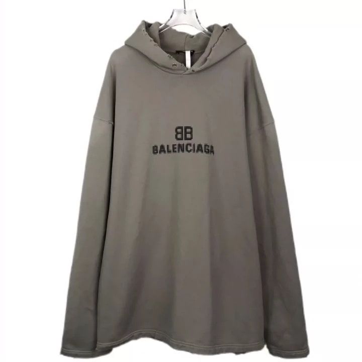 Balenciaga Balenciaga Mosaic logo Printed Breaker Grey Hooded Sweatshi Size US S / EU 44-46 / 1 - 1 Thumbnail