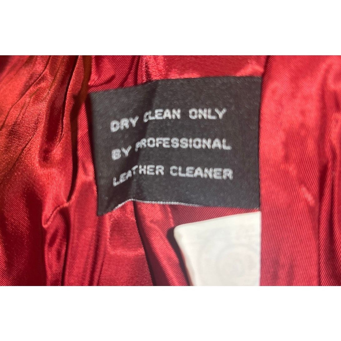 Other Vintage 80s AVANTI Leather Red Leather Jacket - Size: M Size M / US 6-8 / IT 42-44 - 12 Thumbnail