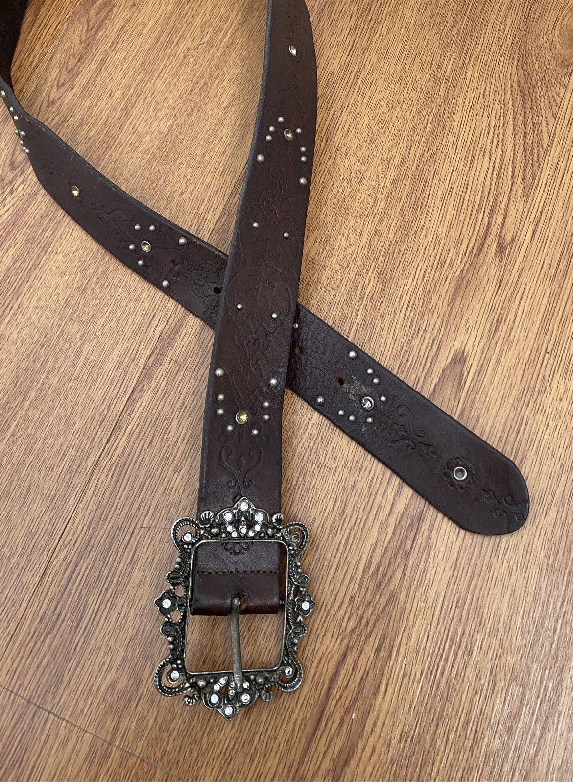 Other Vintage Anna sui leather crystal belt Size ONE SIZE - 2 Thumbnail