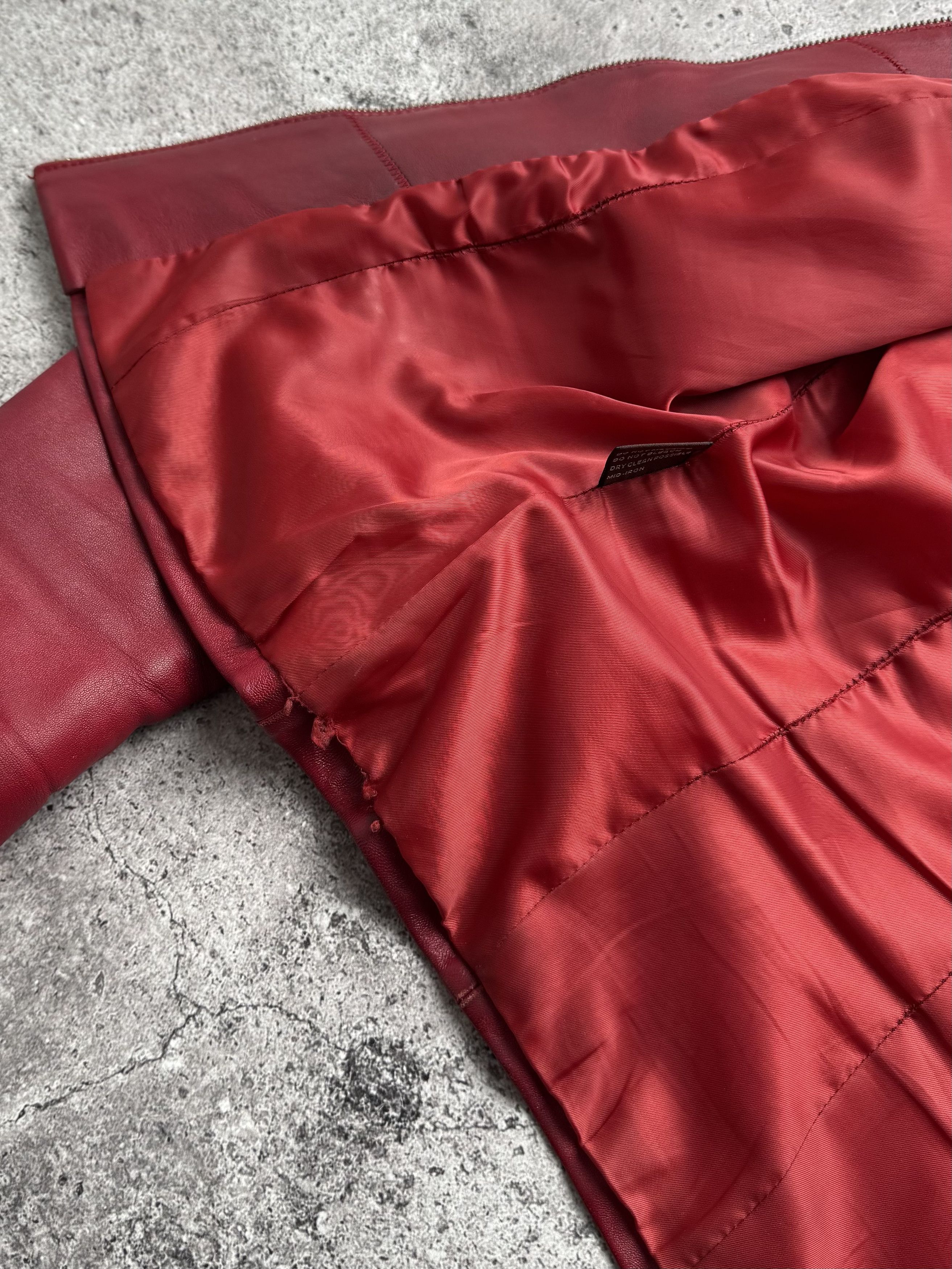 Vintage Vintage Cropped Leather Jacket C5(V409) Size M / US 6-8 / IT 42-44 - 8 Thumbnail