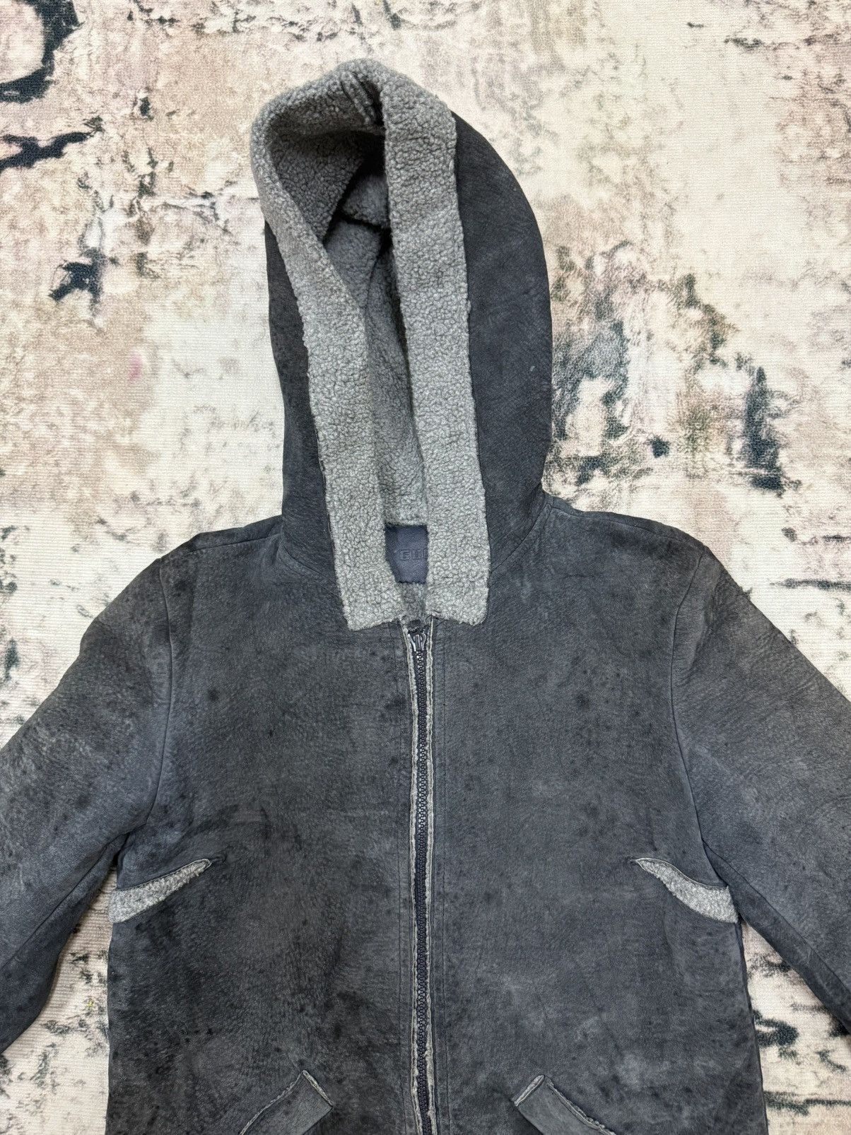 Guess Guess Suede Leather Sherpa Lined Jacket Hoodie Size XXS / US 00 / IT 34 - 4 Thumbnail