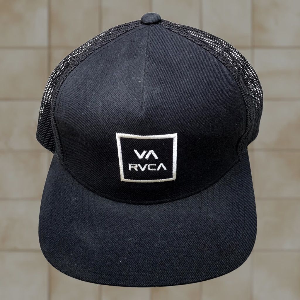RVCA RVCA Mid Fit Trucker Hat Men's One Size Snapback Cap Embroidered Black Adjustable Size ONE SIZE - 1 Thumbnail