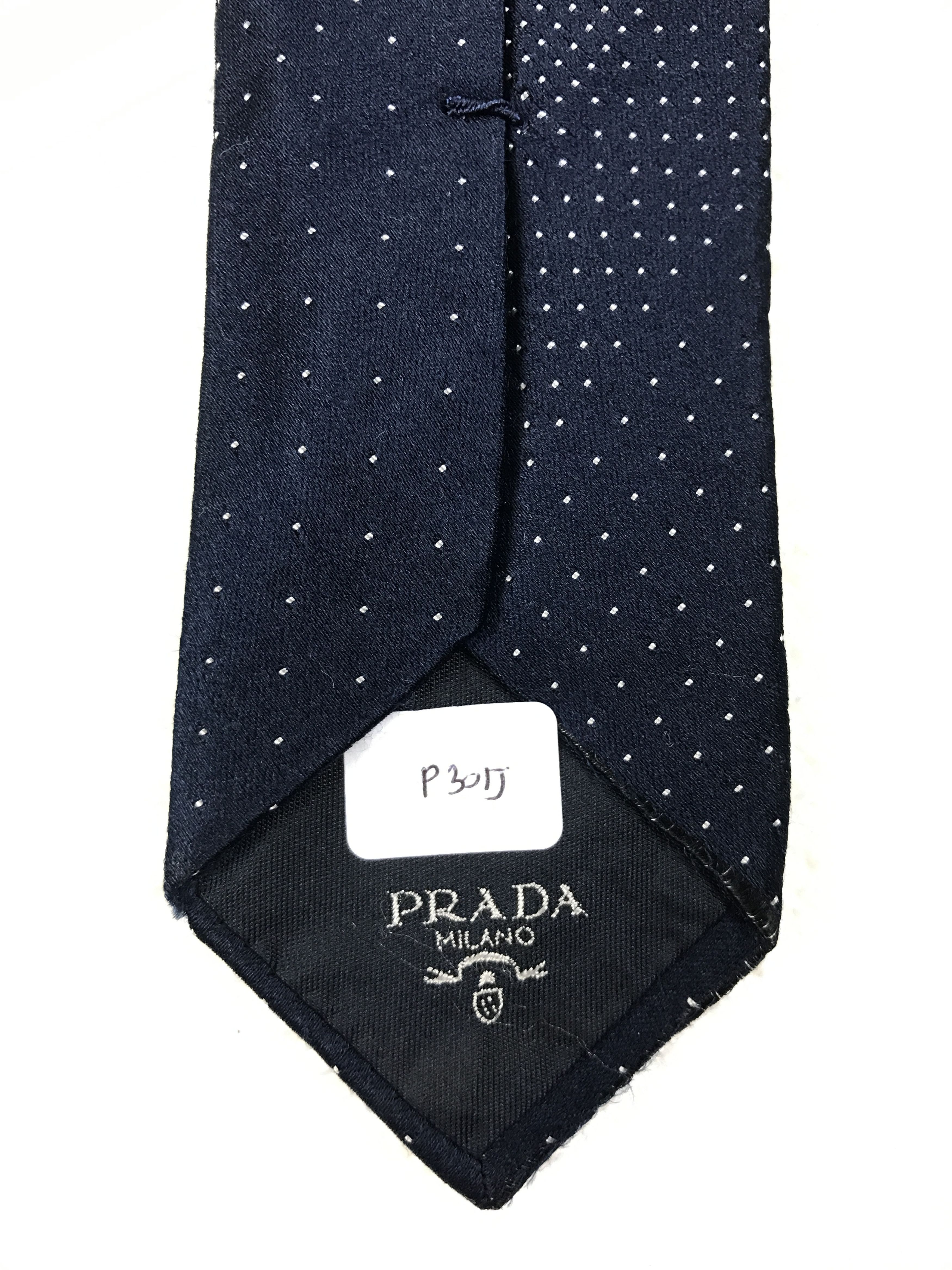 Prada Vintage Prada Silk Necktie Size ONE SIZE - 9 Thumbnail