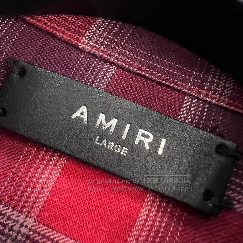 Amiri Amiri Size L Logo logo bleached gradient plaid shirt Size US L / EU 52-54 / 3 - 3 Thumbnail