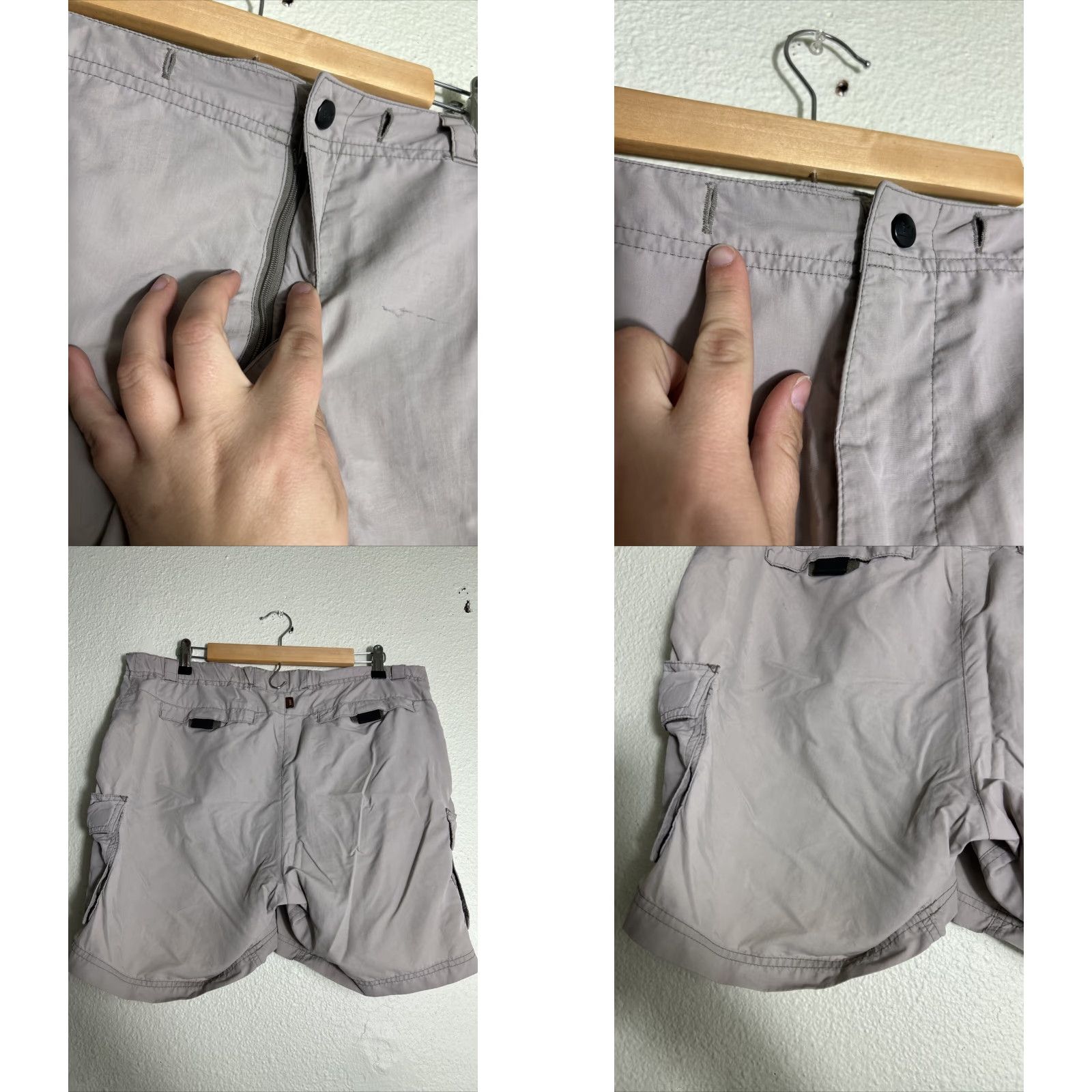 Vintage REI Womens Cargo Shorts Upf 50+ Beige Nylon 38x7 Size 16 Regular Size 38" / US 16 / IT 52 - 8 Thumbnail