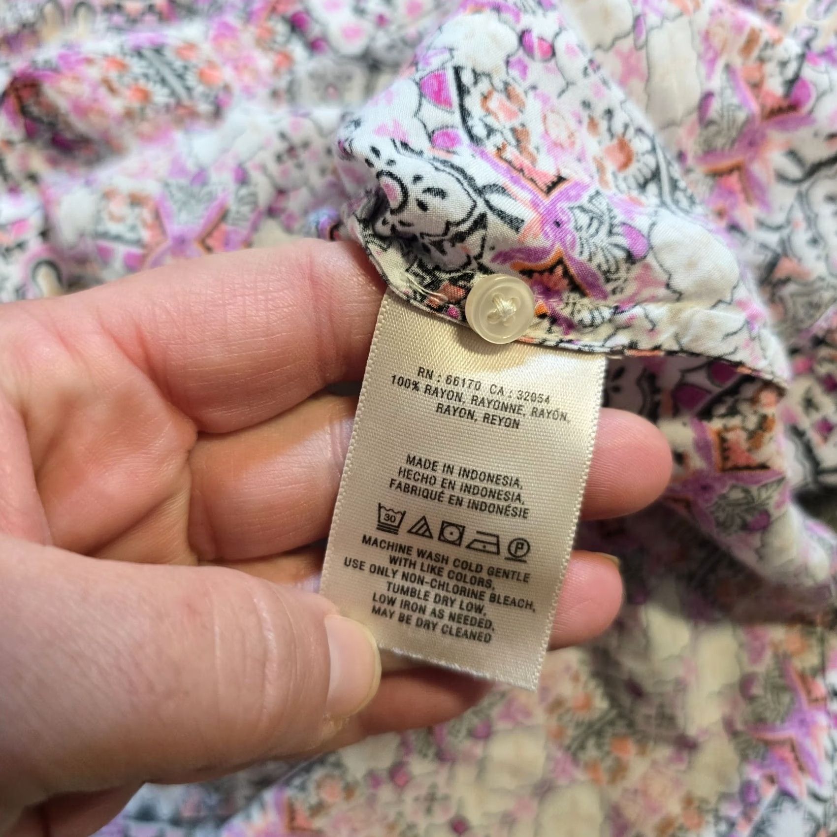 Vintage Maeve Top Womens Small Pink Geometric Long Sleeve Blouse Size S / US 4 / IT 40 - 7 Thumbnail